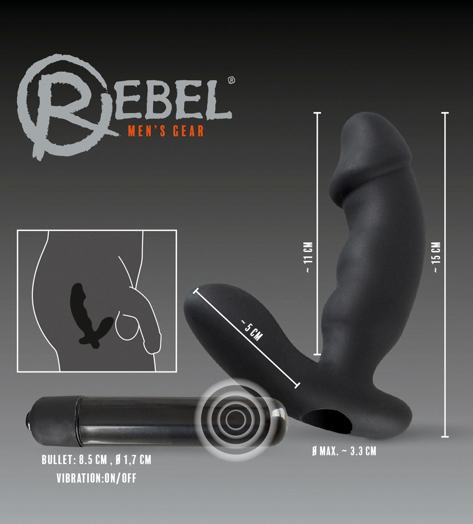 Rebel Stimulator Cock-shaped Analvibrator Prostata REBEL Vibe,