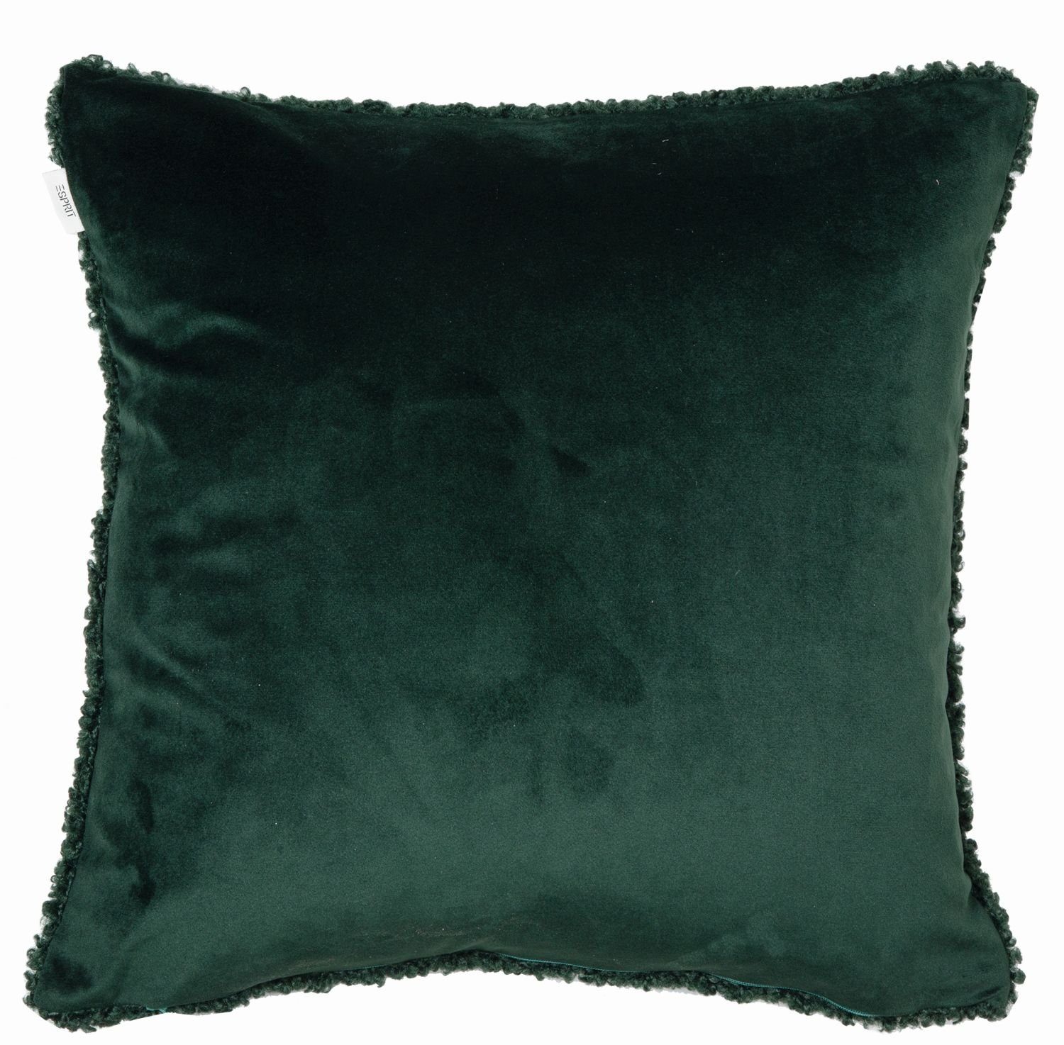 Esprit Dekokissen ESPRIT home Zierkissenhülle Teddy anthrazit 45x45cm