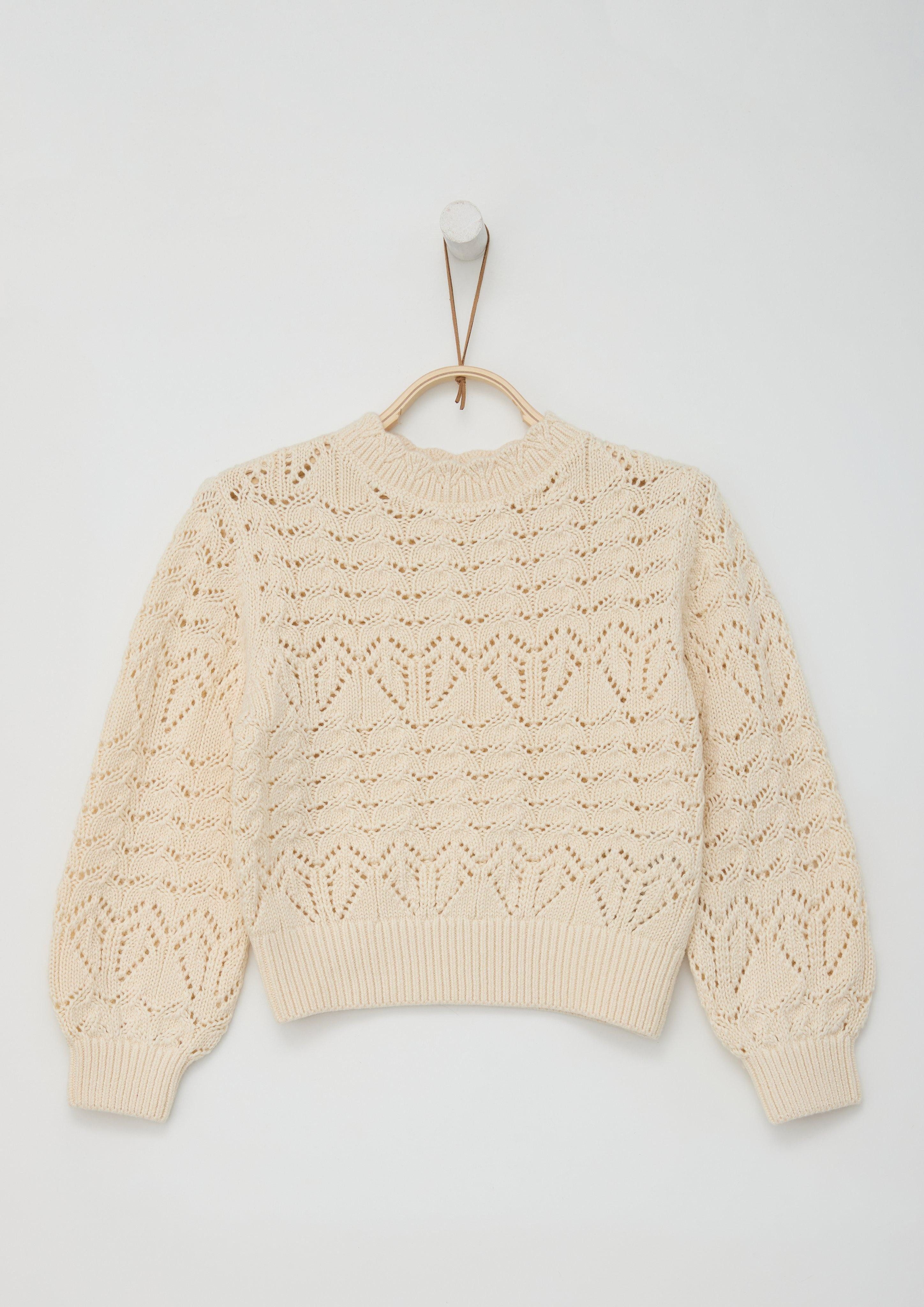 Strickpullover Loose-Fit-Pullover mit Ajour-Muster