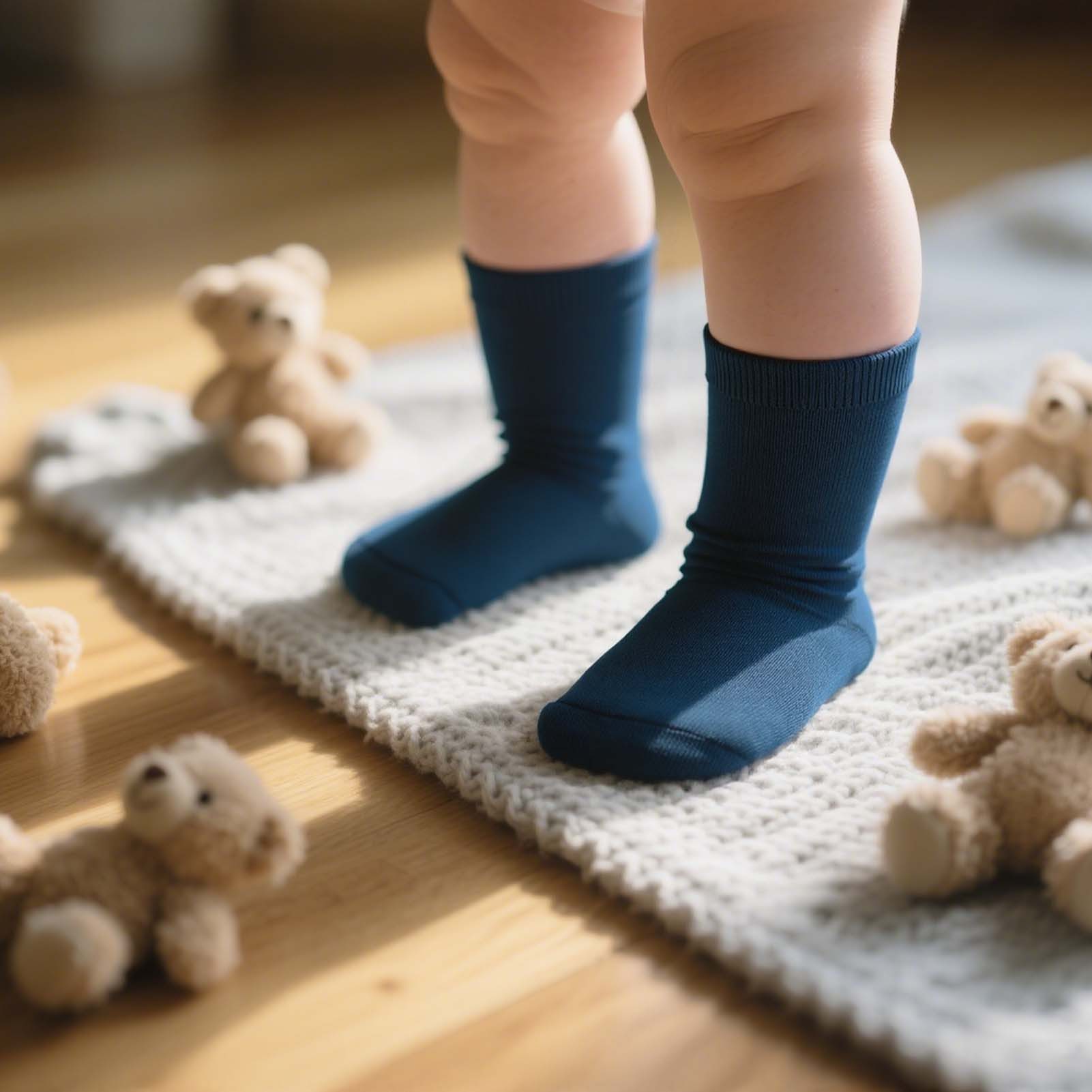 Yalion Langsocken Weiche Kinder Antiruschsocken Halbplüsch (3-Paar) Elastisch – Bild 4 von 5
