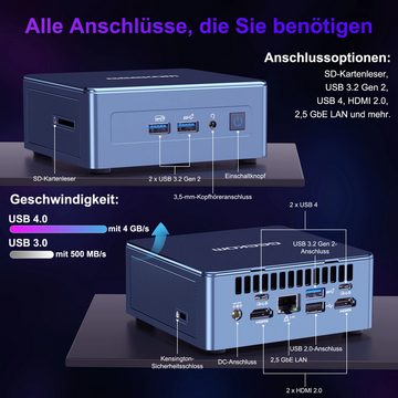 GEEKOM IT12 Mini-PC (Intel Core i5 12450H, Intel UHD-Grafik für Prozessoren der 12. Generation, 16 GB RAM, 512 GB SSD, Leistungsstarker Desktop-Computer und NUC, Windows 11 Pro)