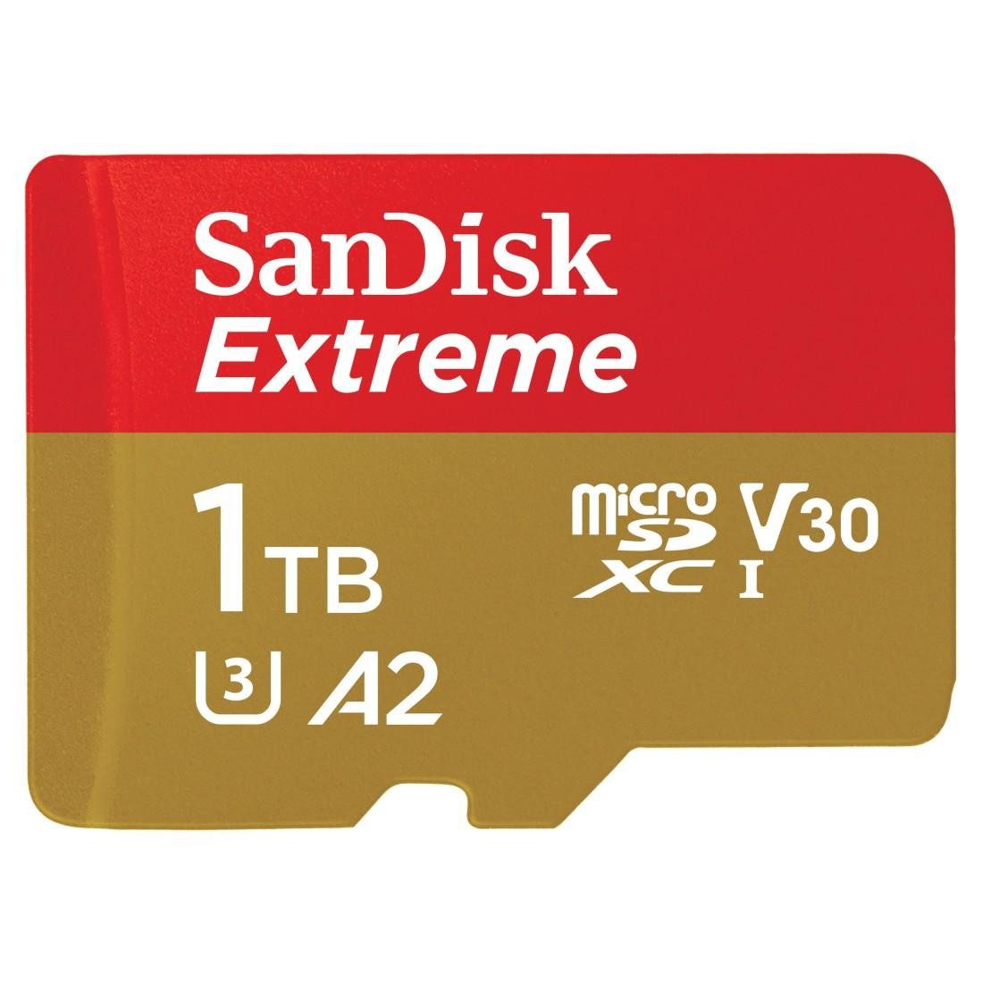 Sandisk microSDXC Extreme Speicherkarte (1000 GB, Video Speed Class 30 (V30)/UHS Speed Class 3 (U3)