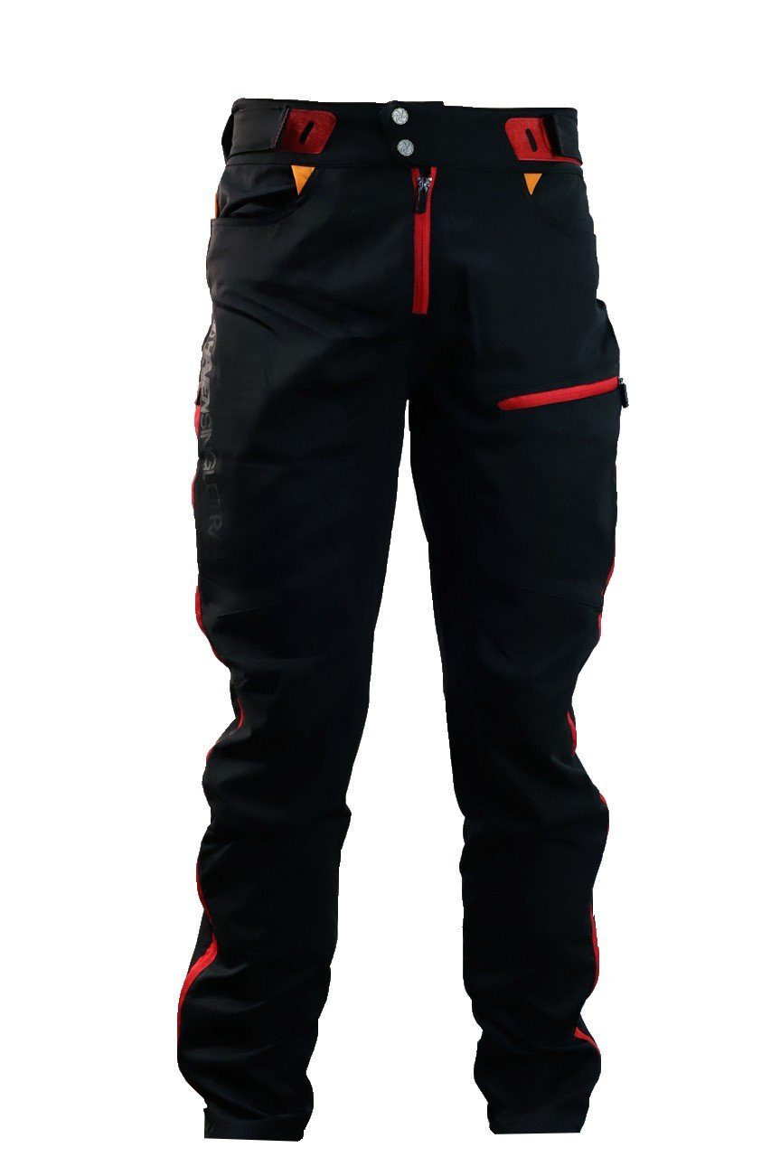 HAVEN Fahrradhose Lange Hose HAVEN SINGLETRAIL schwarz/rot
