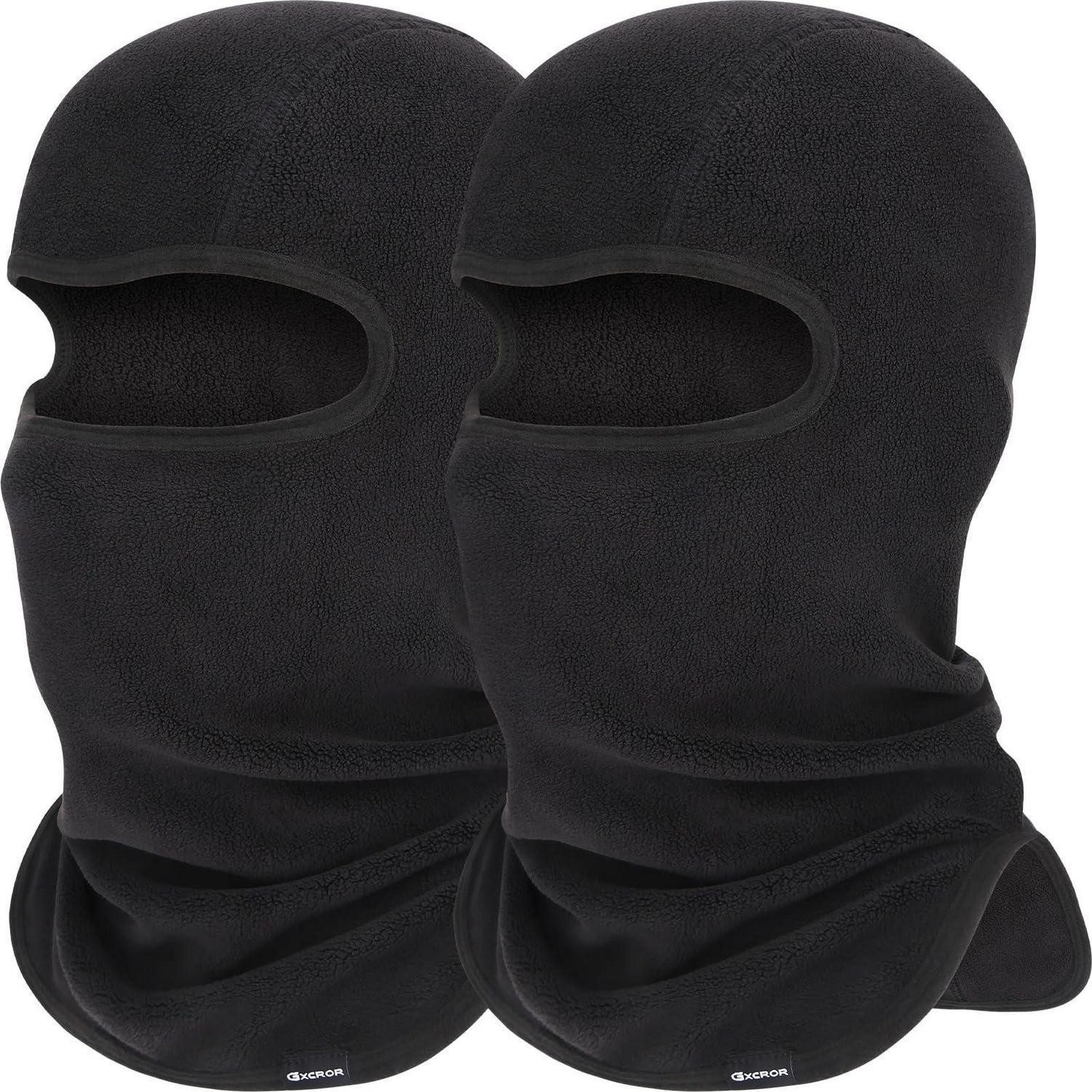 Sturmhaube Sturmhaube Balaclava Skimaske Herren Damen Winter Schwarz&Schwarz