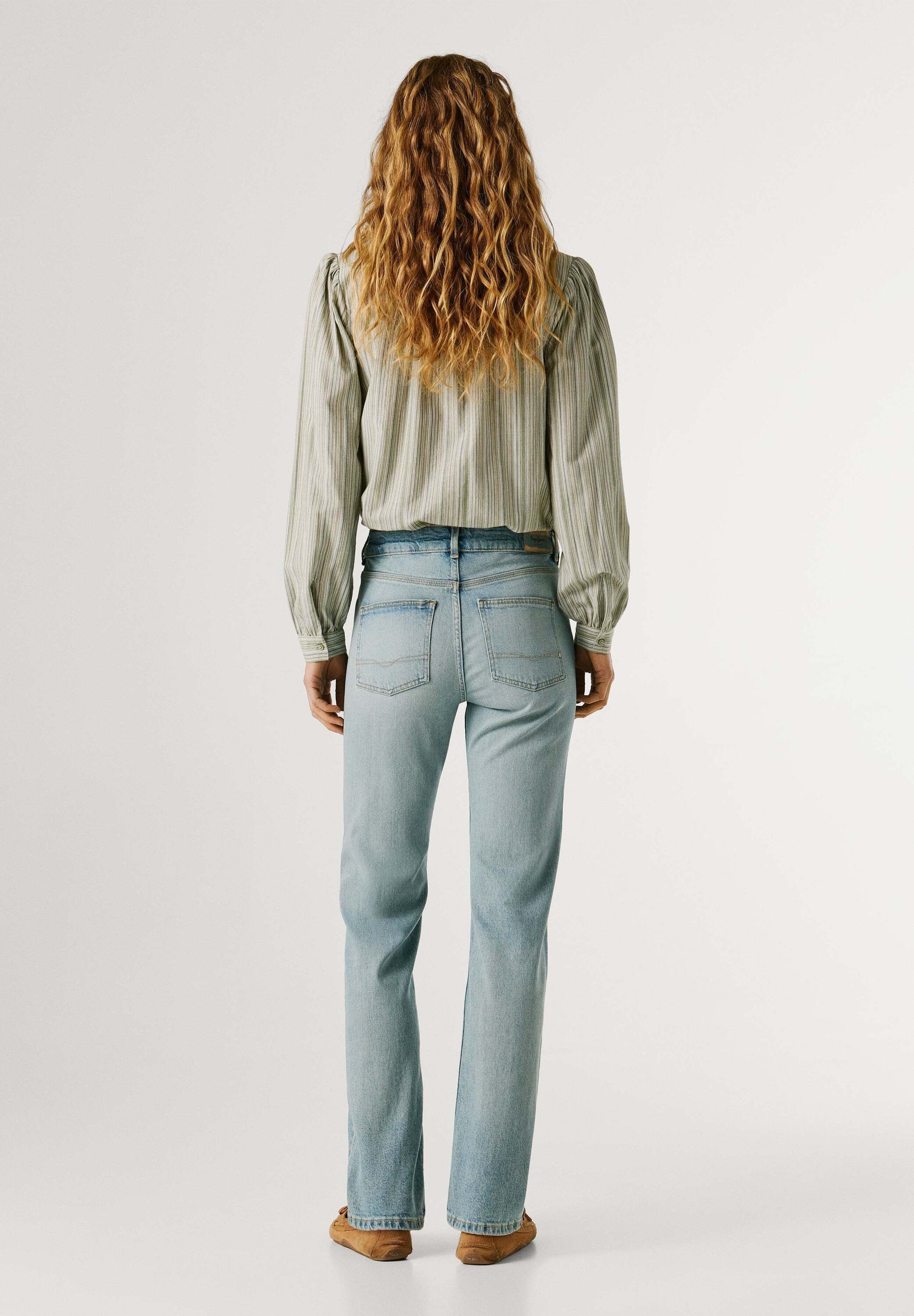 Pepe Jeans Straight-Jeans trousers STRAIGHT MW ARROW SUMMER STONE