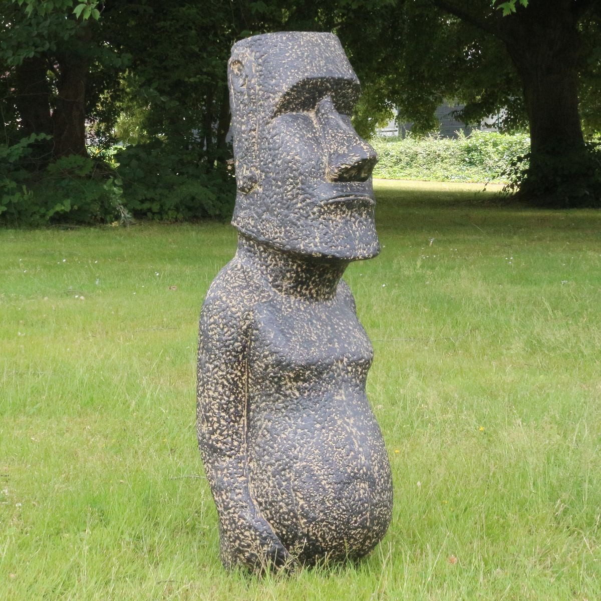 Oriental Galerie Dekofigur Osterinsel Moai Gartenfigur GRC 100 cm (1 St)