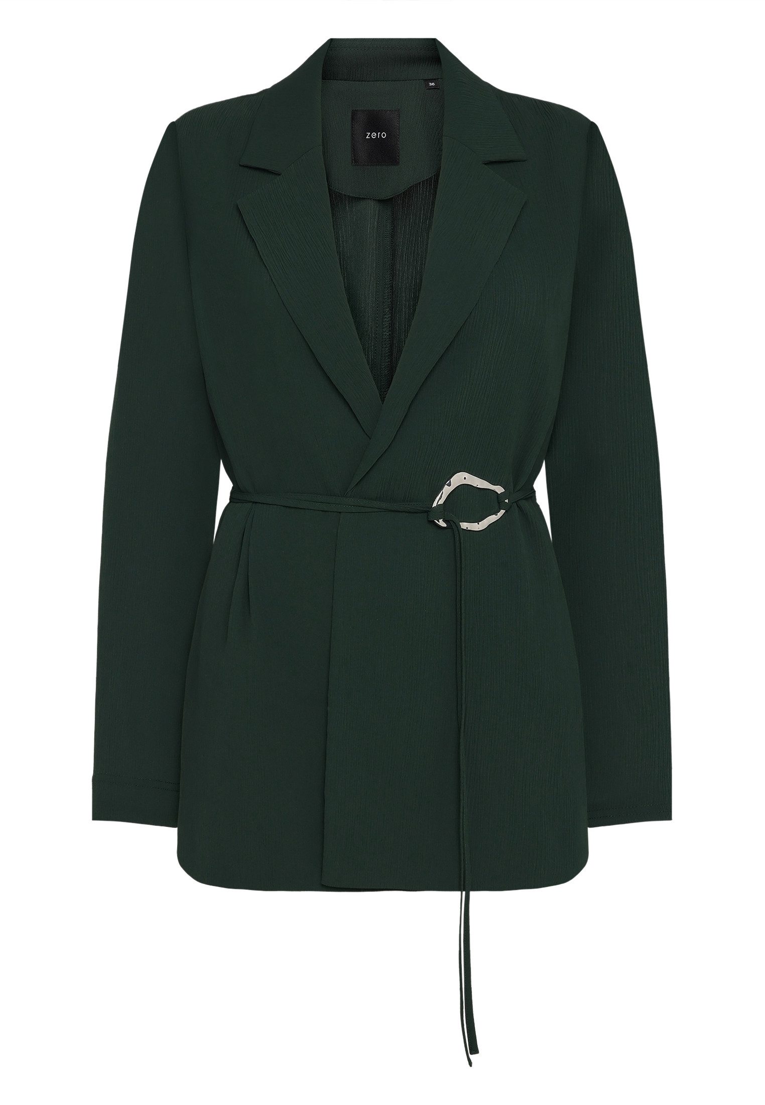 Zero Jackenblazer Damen strukturiert mit Bindedetail Schnalle
