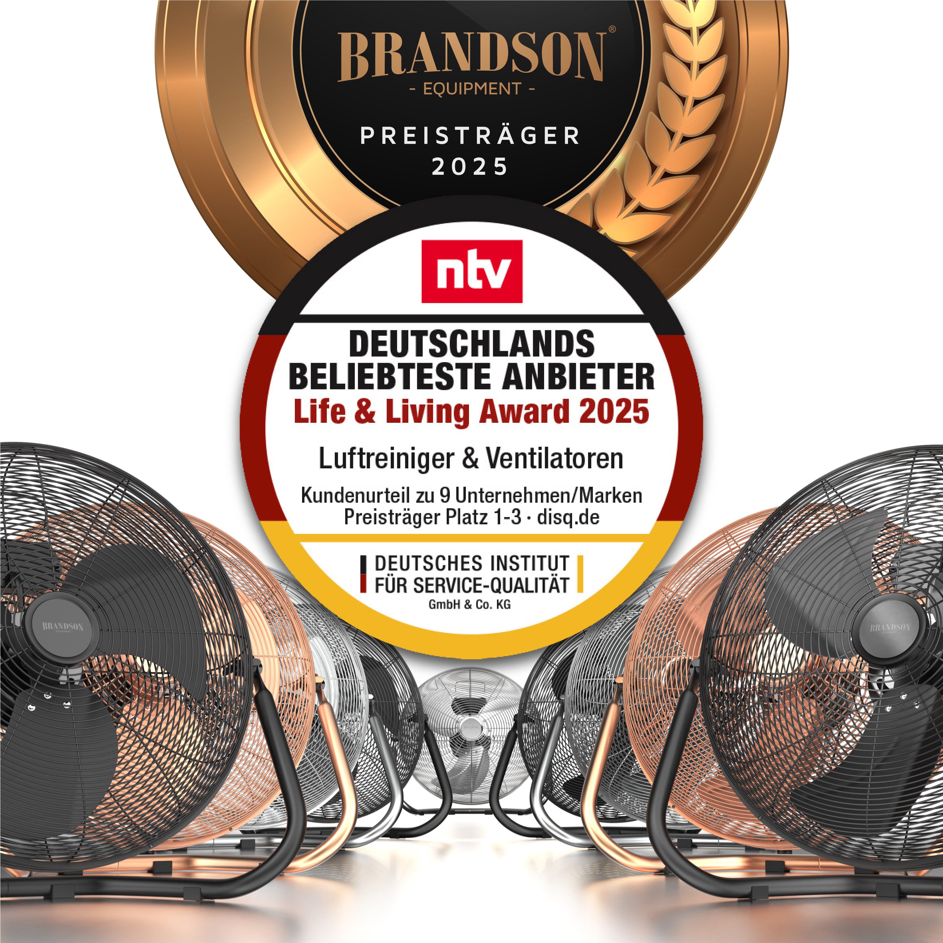 Brandson Windmaschine Chrom Bodenventilator im Retro günstig online kaufen