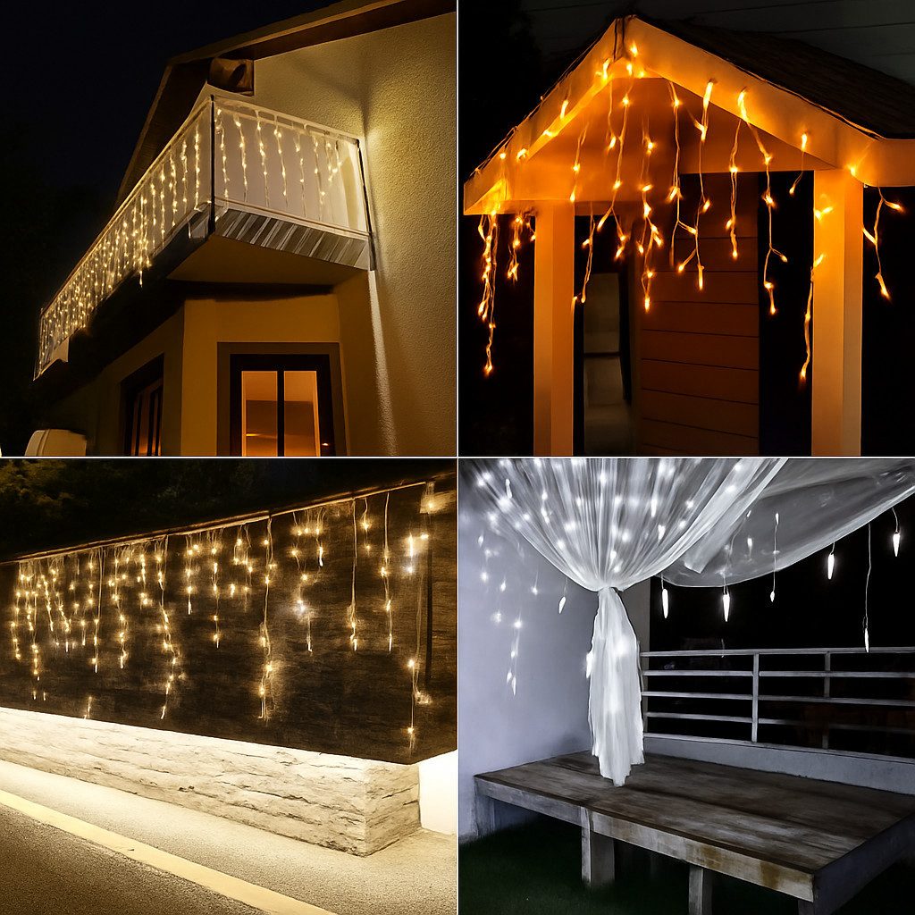 Diyarts LED-Lichternetz, 320-flammig, 15,75m Warm- & Kaltweiß Lichterkette 11 Modi, Timer & Fernbedienung
