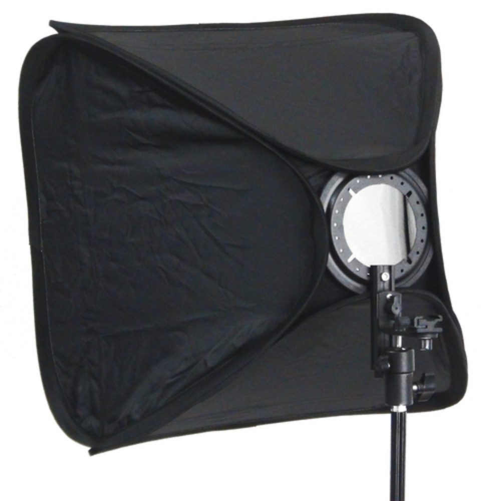 Dynasun Softbox Softbox SB1009 Format 60x60cm, Faltbare Magic Softbox mit Blitzhalter und Frontdiffusor Studio
