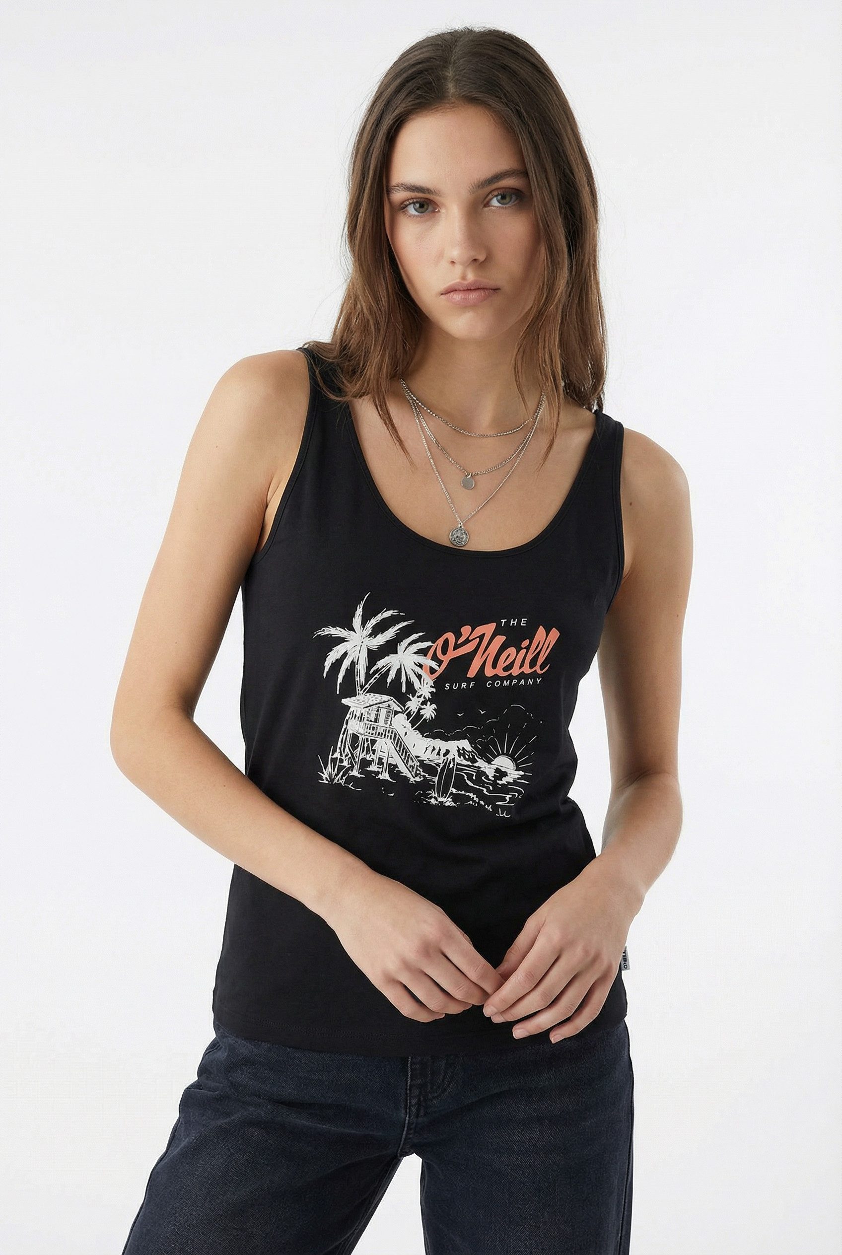 O'Neill Tanktop O'NEILL GRAPHIC TANKTOP ärmelloses Tanktop-Design, aus Baumwolle, sportliche Schnittform