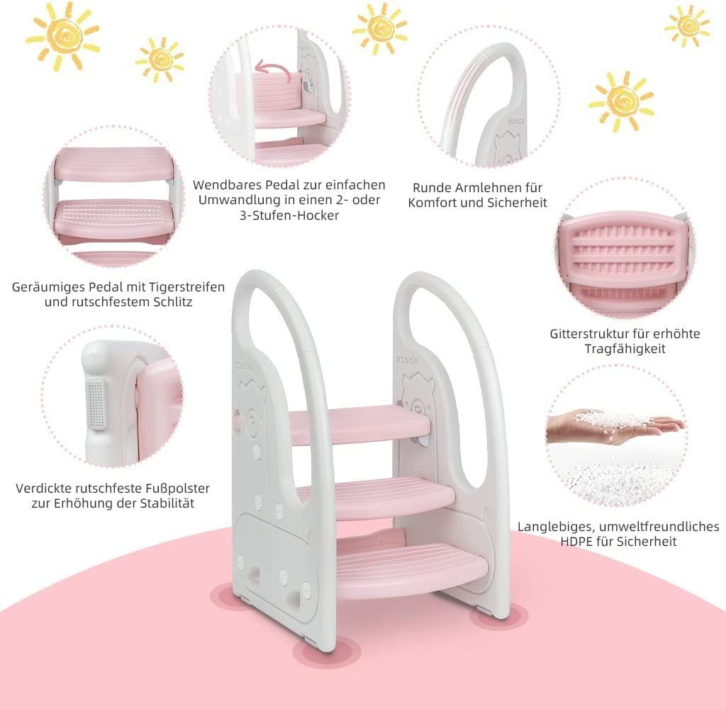 Onasti Tritthocker Tritthocker Dreistufiger Kinderhocker für günstig online kaufen