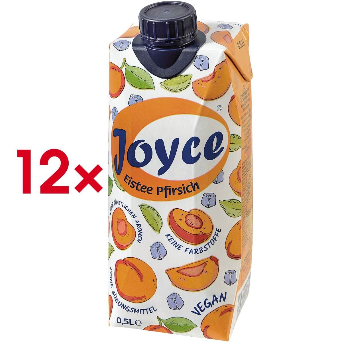 Joyce Softgetränk Pfirsich, 12x 500 ml, Eistee