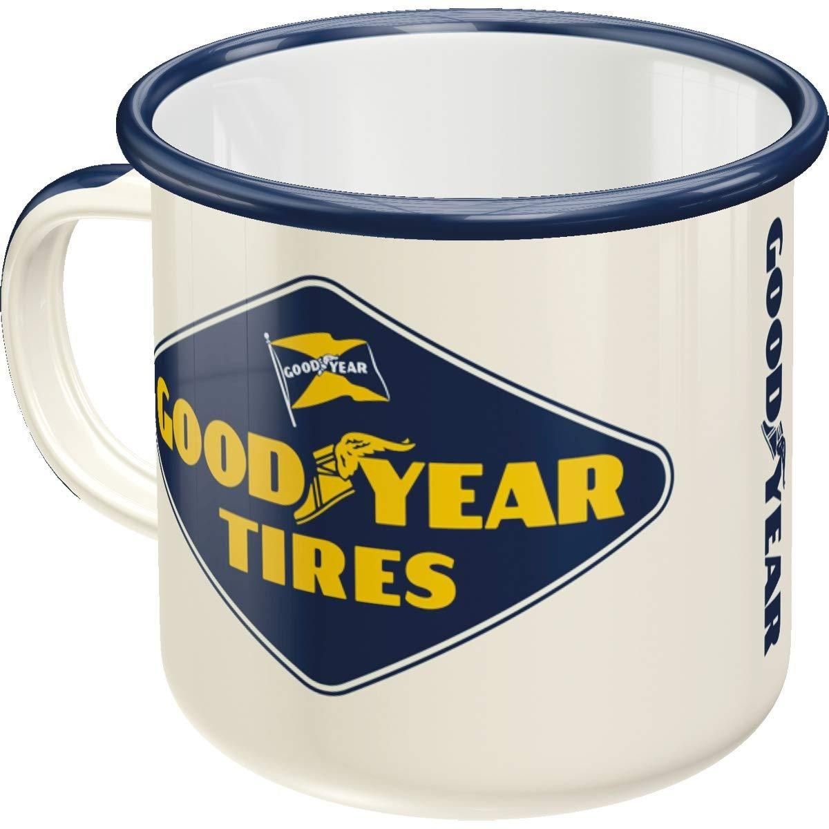 Nostalgic-Art Tasse Emaille-Becher - GOOD YEAR - GOOD YEAR Logo White