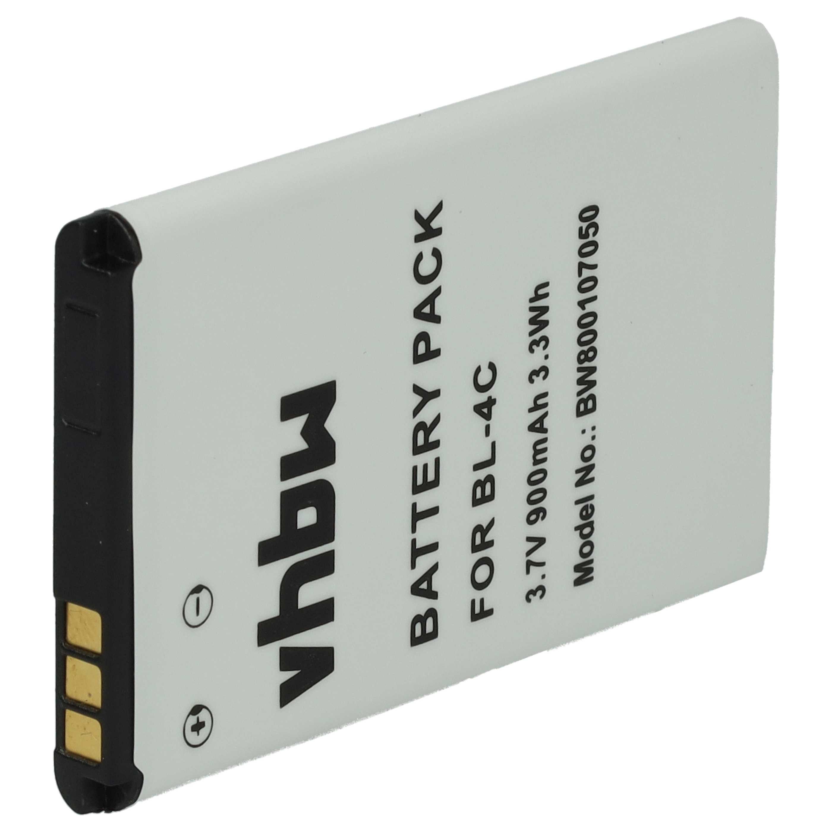 vhbw Akku Ersatz für NGM BL-OS4, BL-40, BL-VA für Mobilfunk (900 mAh, 3,7 Smartphone-Akku Akku Li-Ion 900 mAh (3,7 V, 5 St), Leistungsfähige Austausch-Akkus für Telefon, Smartphone