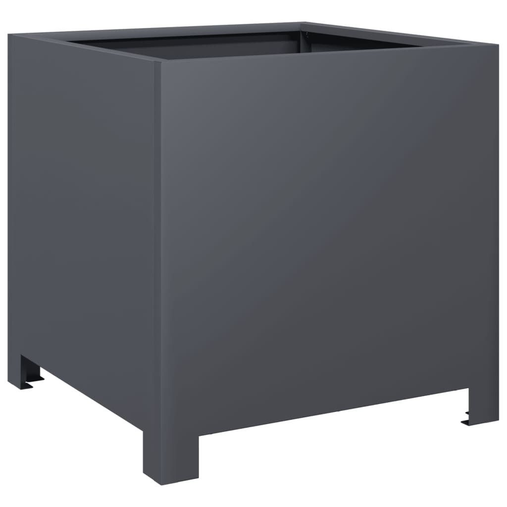 vidaXL Blumentopf Pflanzkübel Anthrazit 40x40x40 Stahl günstig online kaufen