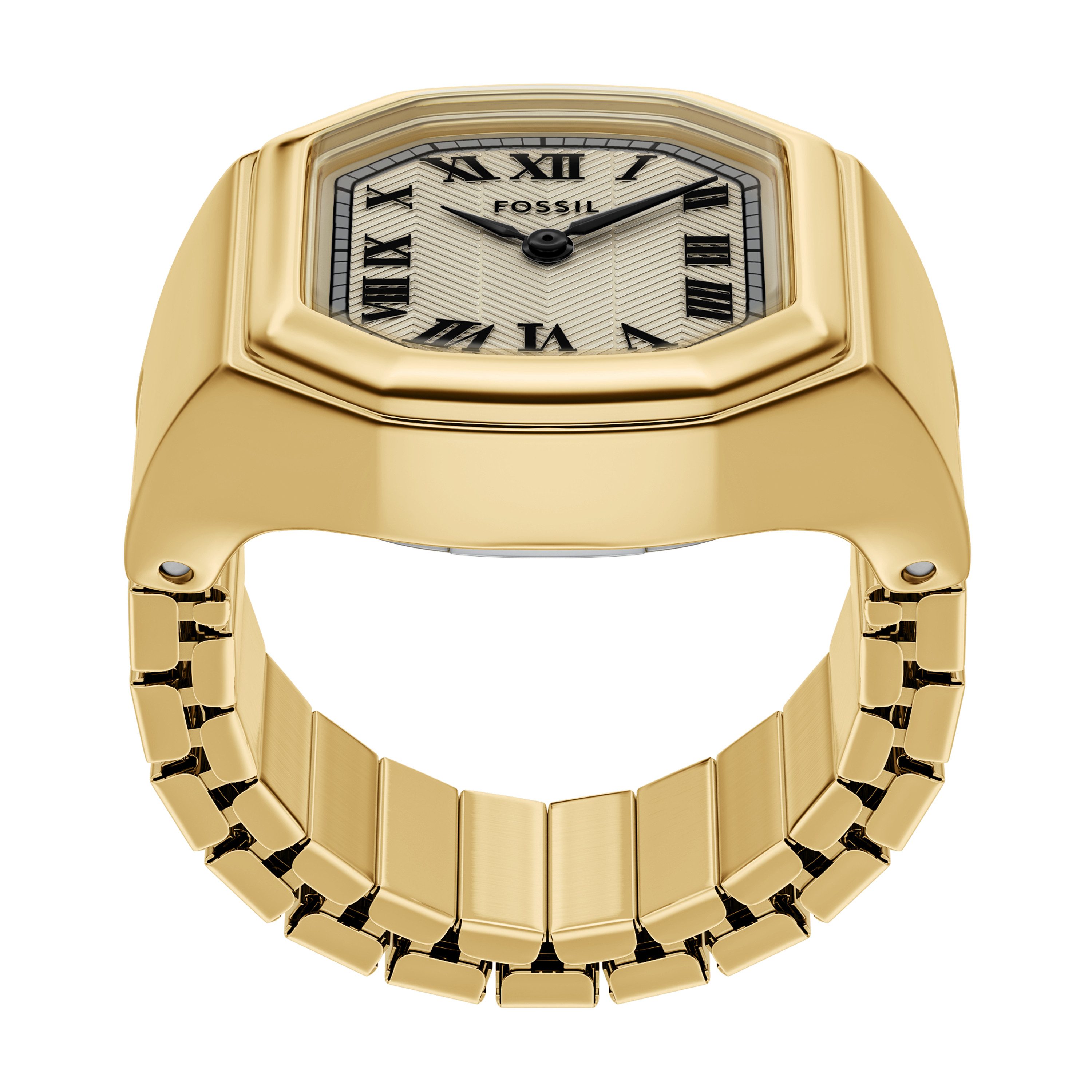 Fossil Quarzuhr HARLOW WATCH RING ES5446, Armbanduhr, Damenuhr, Edelstahlarmband, analog