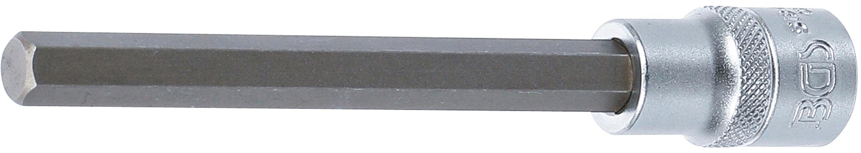 BGS technic Sechskant-Bit Bit-Einsatz, Länge 140 mm, Antrieb Innenvierkant 12,5 mm (1/2), Innensechskant 10 mm