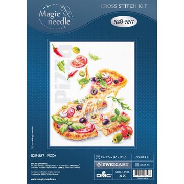 Magic Needle Kreativset Magic Needle Kreuzstich Set "Pizza", (embroidery kit by Marussia)
