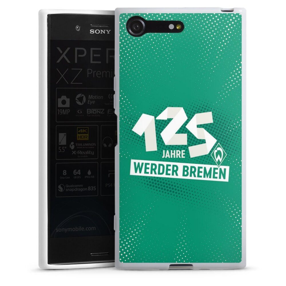 DeinDesign Handyhülle 125 Jahre Werder Bremen Offizielles Lizenzprodukt, Sony Xperia XZ Premium Silikon Hülle Bumper Case Handy Schutzhülle