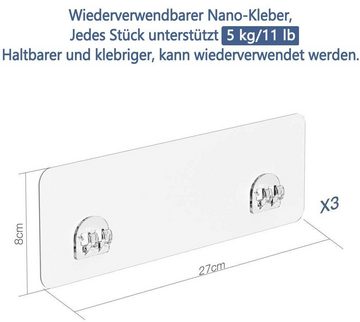 Elegear Duschablage Duschkorb Edelstahl ohne bohren, Duschregal mit Haken, Set, Duschablage Selbstklebendes mit 3 Klebeflächen für Bäder Küchen