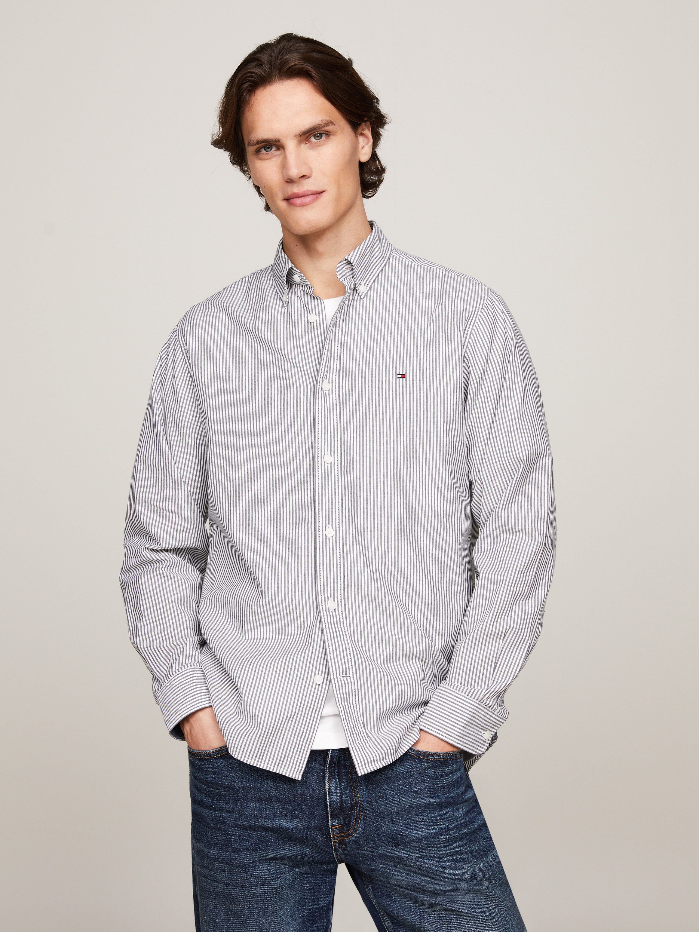 Businesshemd NAT. SOFT EASY STRIPE RF SHIRT