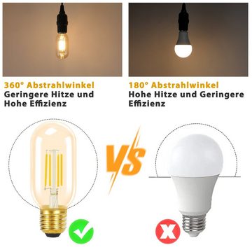 ZMH LED-Leuchtmittel LED Glühbirnen Vintage Lampe 4W Energiesparlampe Flur, E27, 4 St., 2700K, Nicht Dimmbar