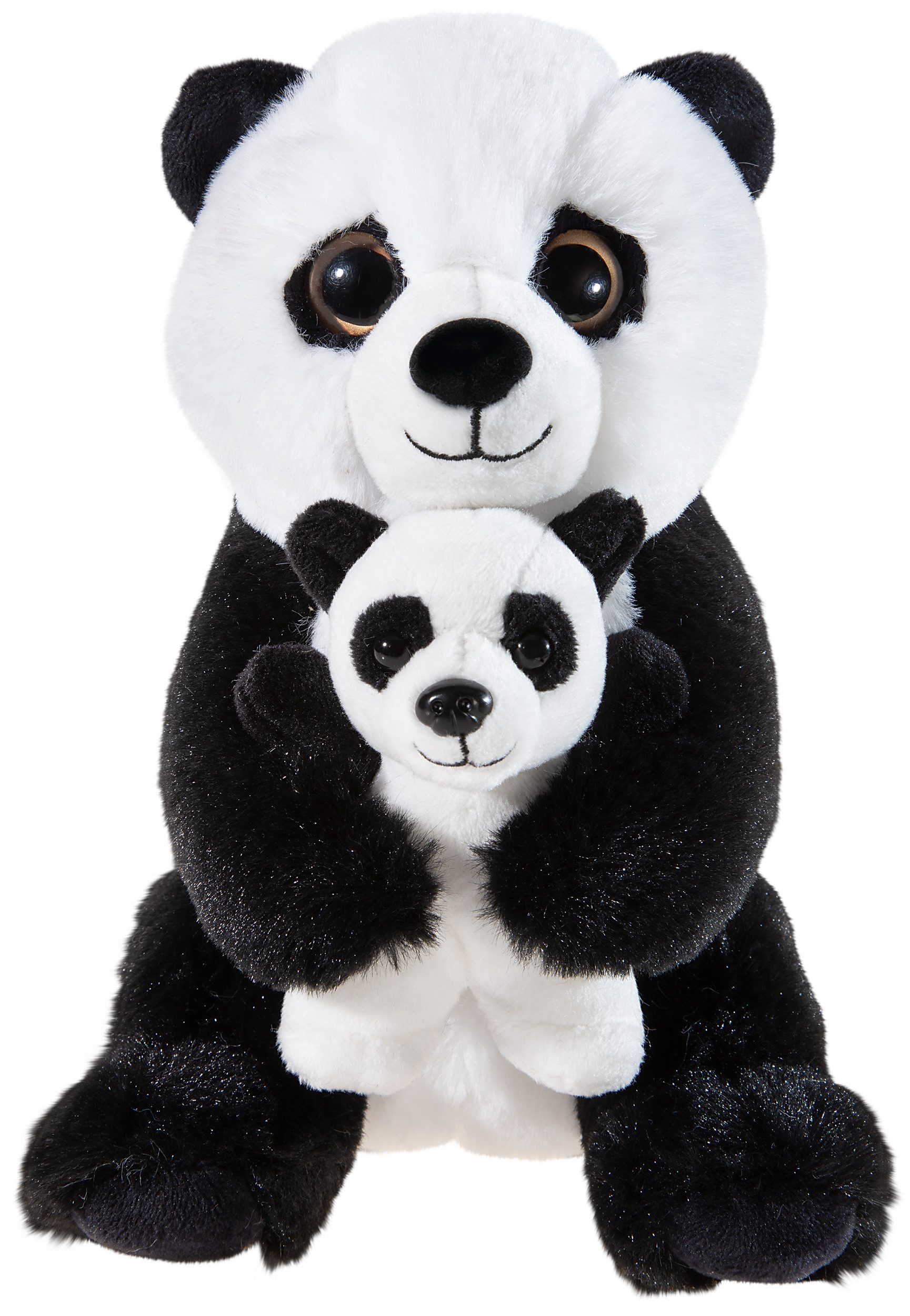 Heunec® Kuscheltier Misanimo, Panda mit Baby 25 cm