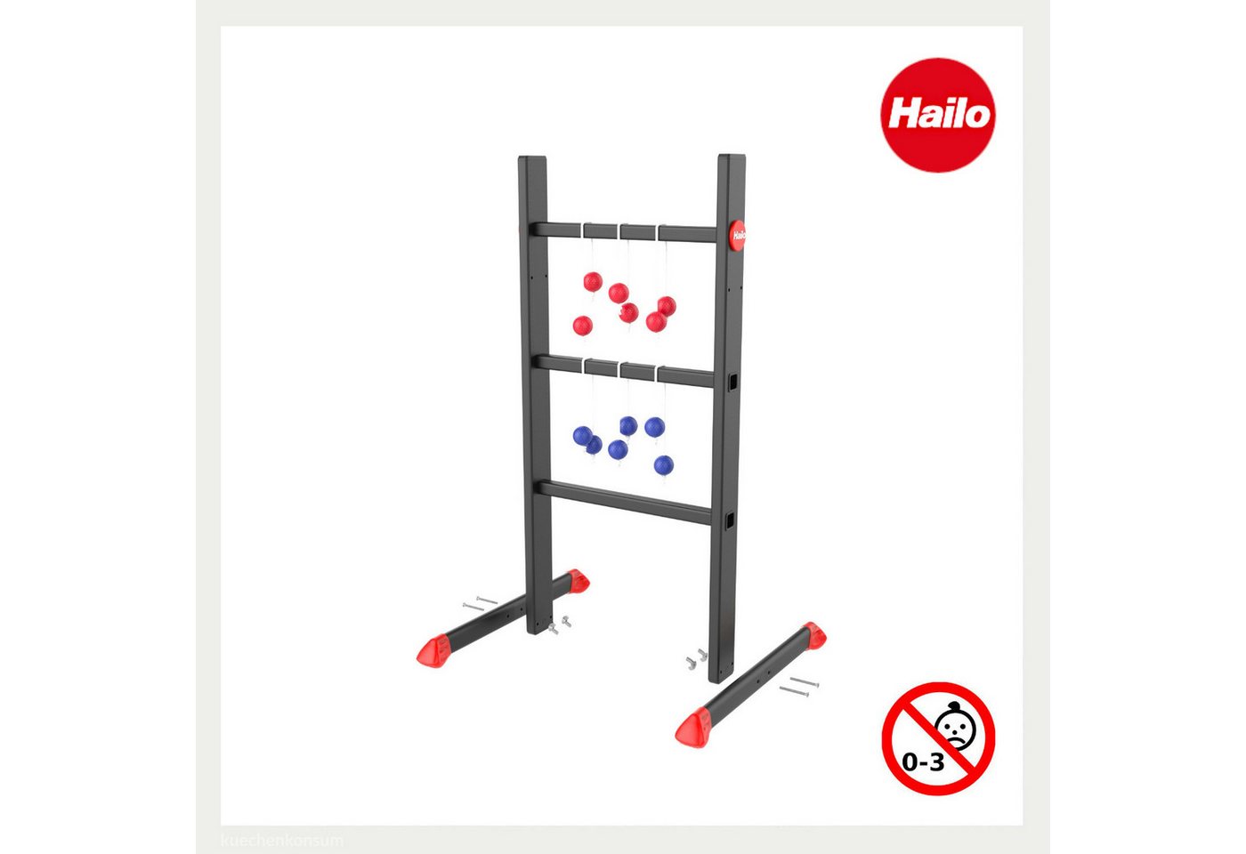 Thumbnail - Hailo Outdoor-Spielzeug Hailo Leiter-Golf 2022001 Black Aluminium Leitergestell incl. 6 Bolas, Hailo Leiter-Golf 2022001...