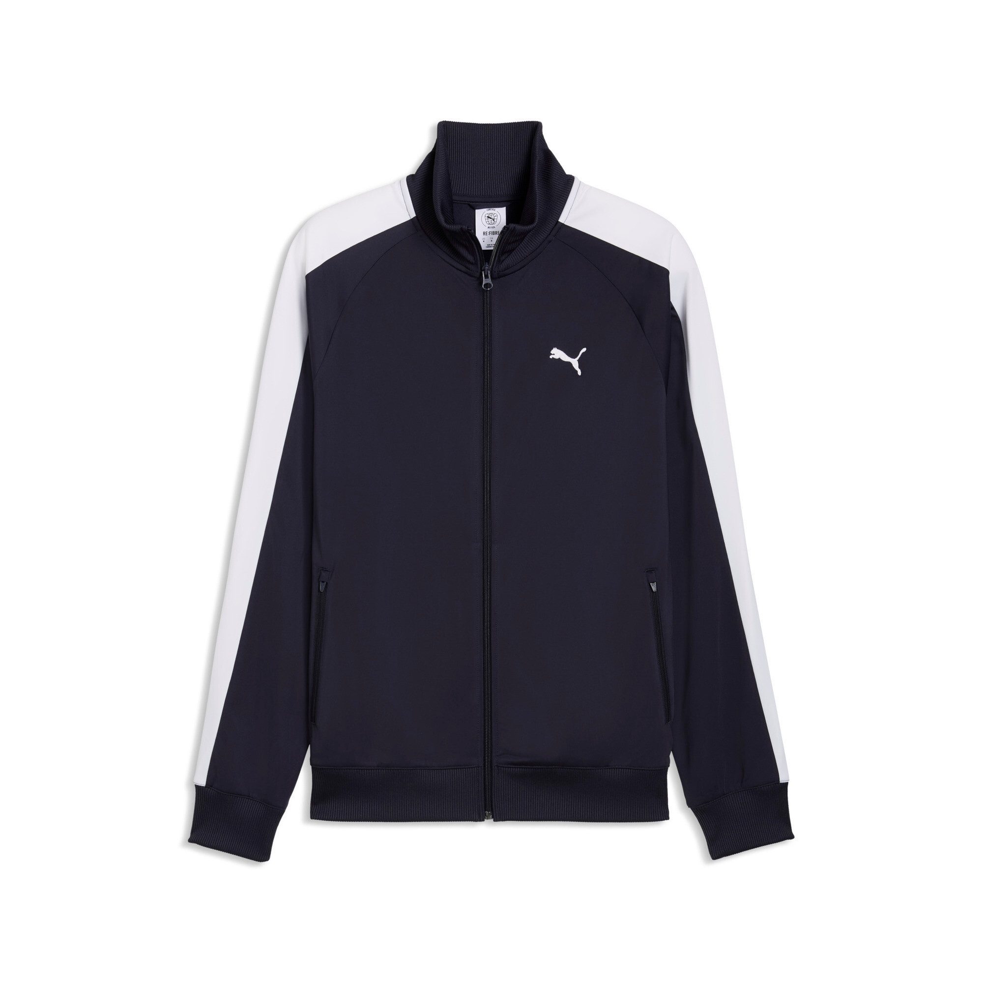 PUMA Trainingsjacke T7 FOUNDATION POLY TRACK JACKET ohne Kapuze, mit Reißverschlusstasche, Regular Fit