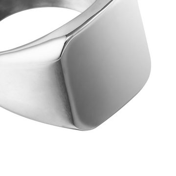 meditoys Fingerring Ring aus Edelstahl für Herren · Sigelring · Breite: 12,0 mm