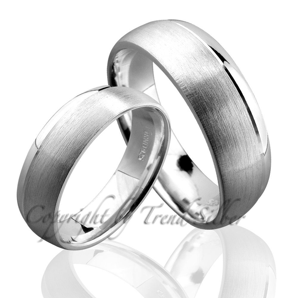 Partnerringe mit Trauringe123 Silber 925er Verlobungsringe Hochzeitsringe aus Eheringe Trauringe J52 Trauring Stein,