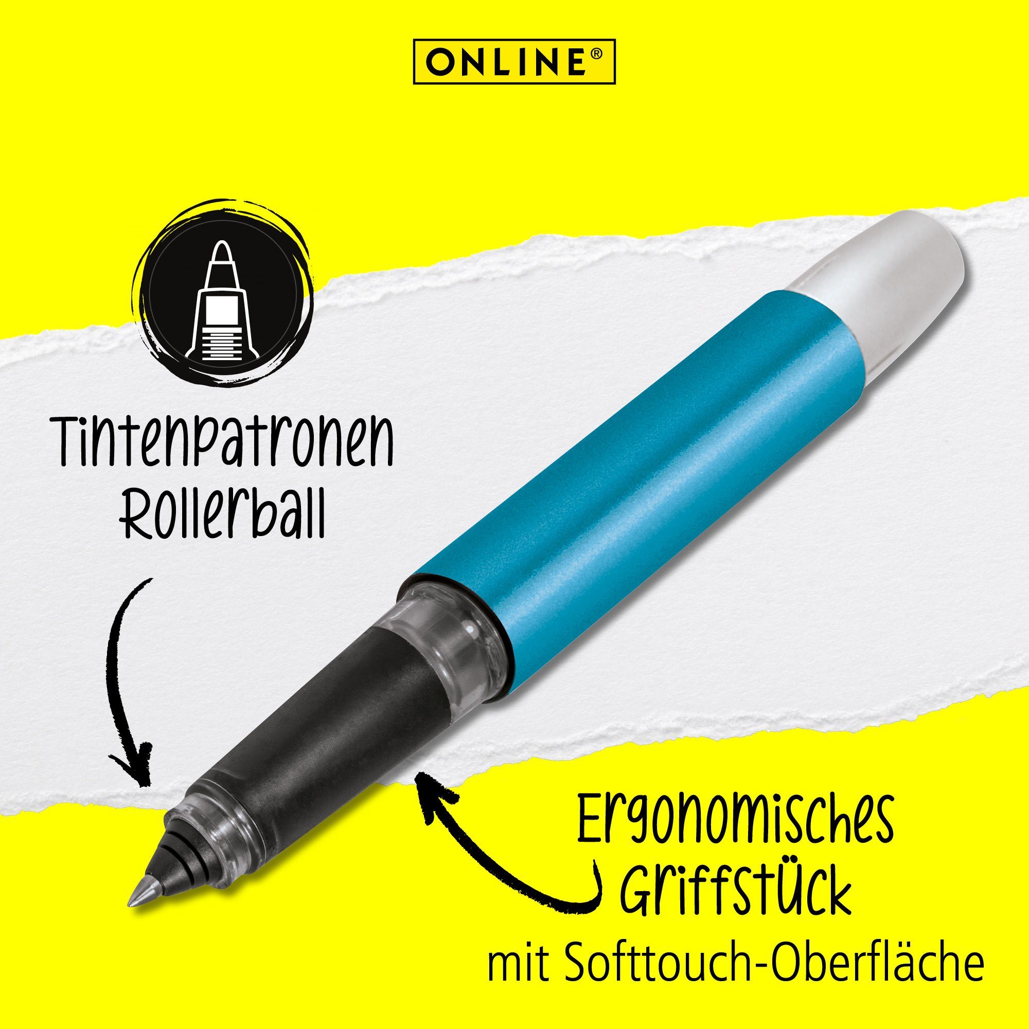 Campus ergonomisch, in Petrol die Pen Schule, Tintenroller Deutschland hergestellt Rollerball, Online ideal für