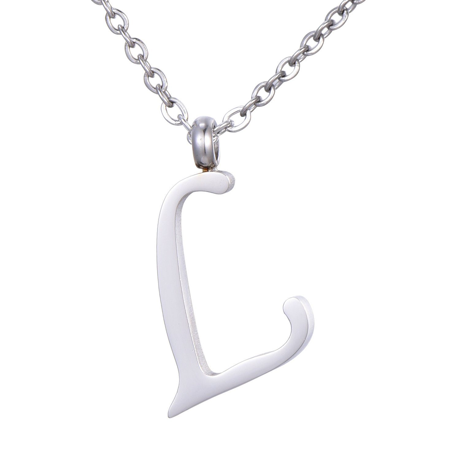 Morella Kette mit Anhänger Buchstabenkette Halskette mit Buchstaben Anhänger (1-tlg., Kette mit Anhänger inkl. Samtbeutel), Silberne Kette mit Buchstabenanhänger, im Samtbeutel