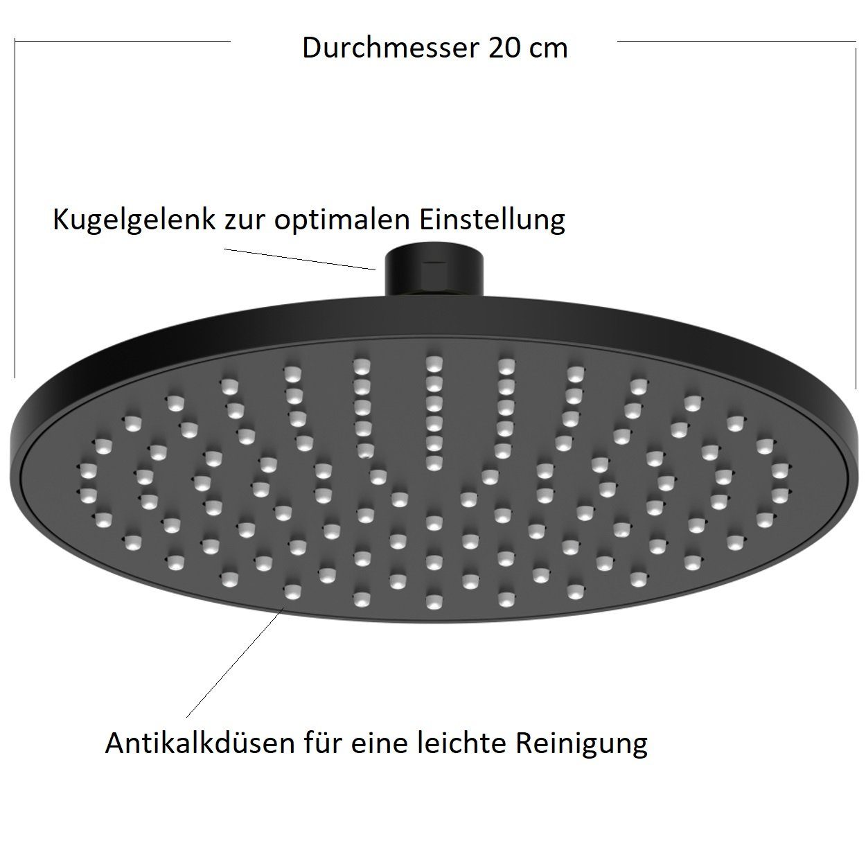 Sanixa Regenduschkopf, (Brausekopf Kopfbrause Duschbrause, Wellness-Dusche günstig online kaufen