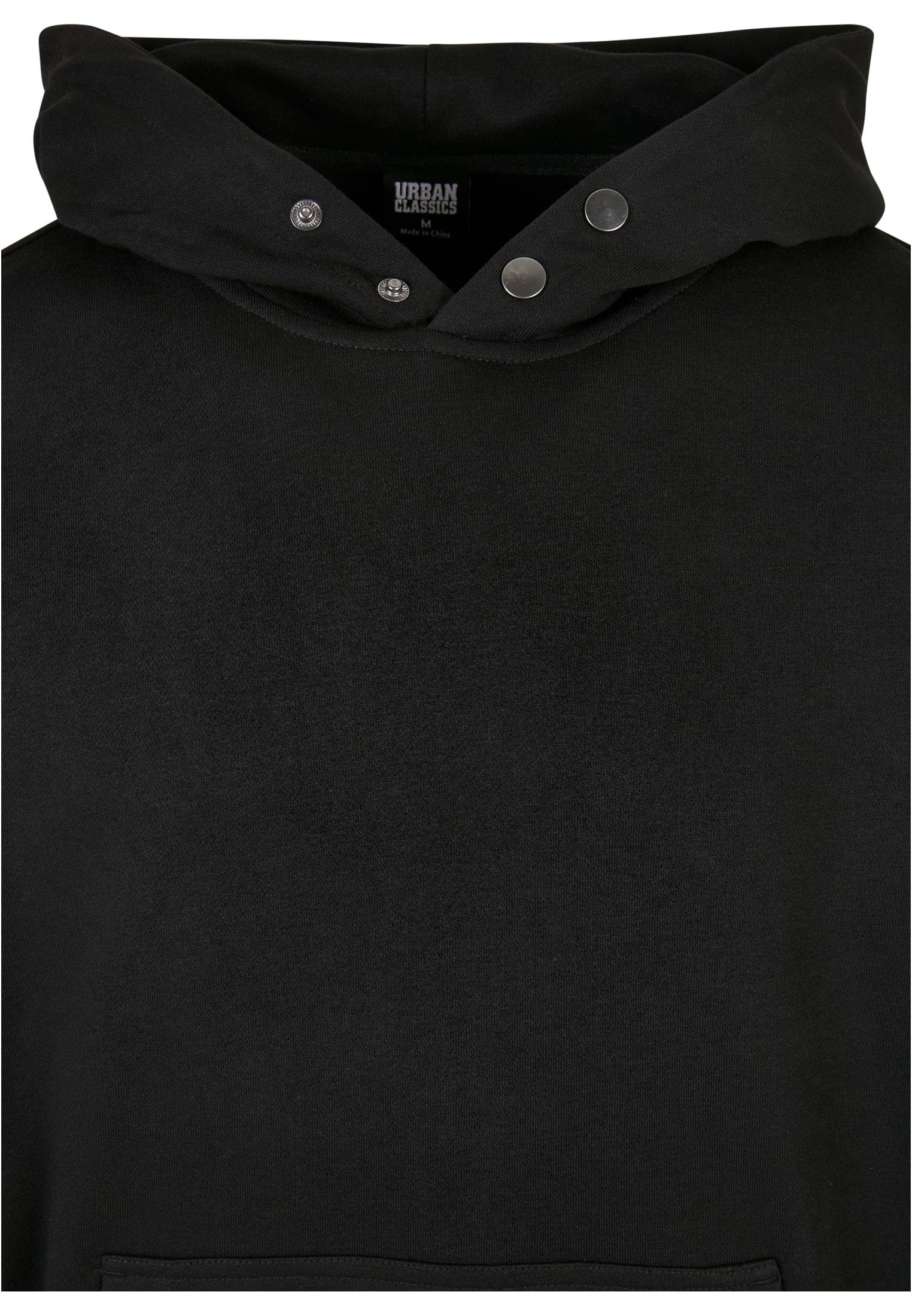 URBAN CLASSICS Snap Hoody Herren Sweater (1-tlg) black