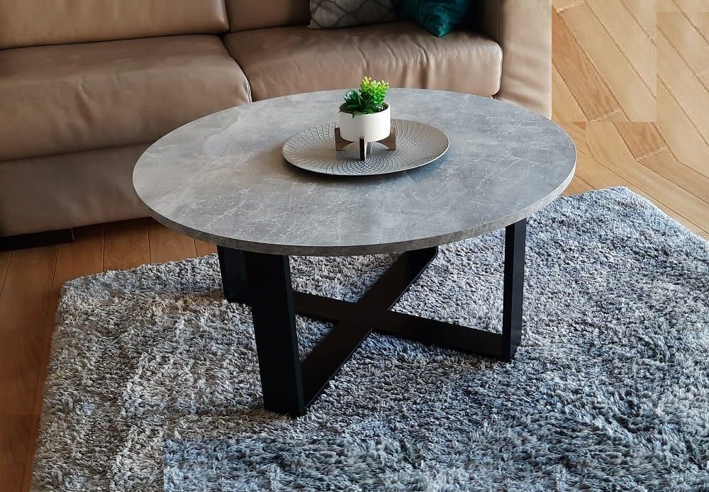 designimpex Couchtisch Design DA-333 rund Wohnzimmertisch günstig online kaufen