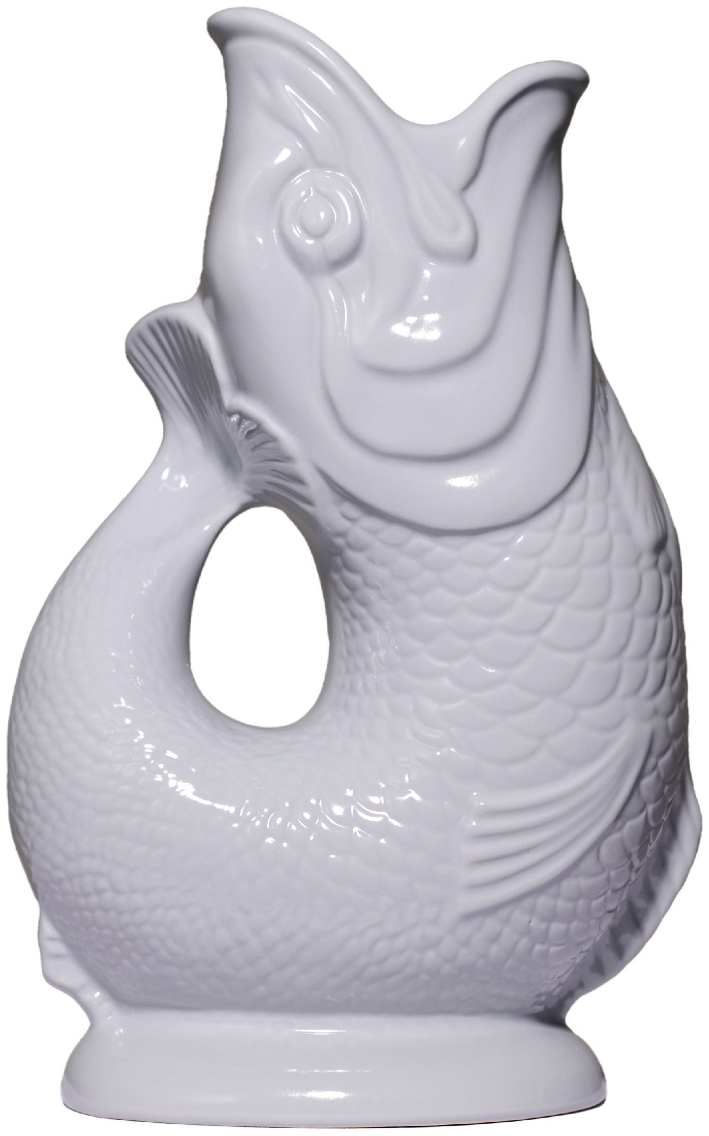 Gluckigluck Wasserkaraffe, (Original Gluggle Jug aus England), mit Gluckergeräusch, handgefertigt, ikonisches Fisch-Design, 1,2 L