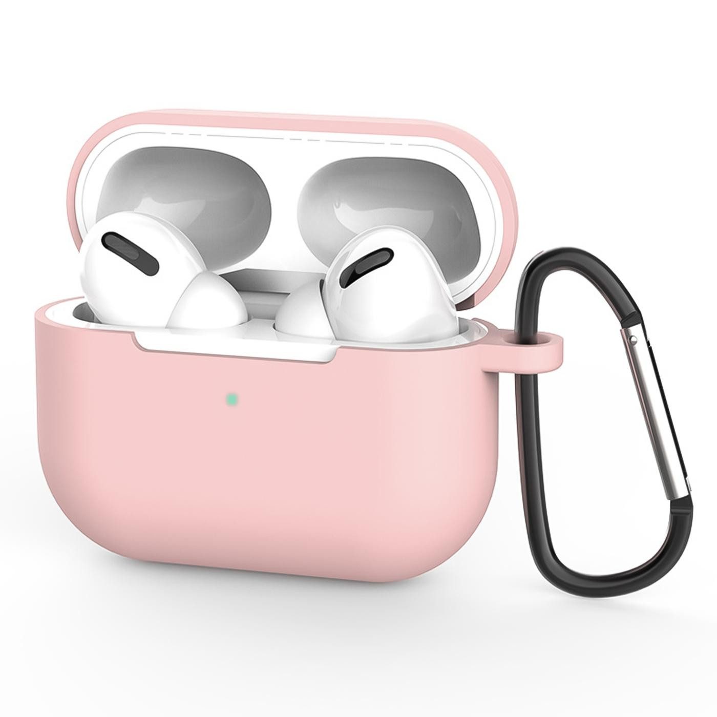 Kopfhörer-Schutzhülle Basic Silikon Hülle für AirPods Pro 1 Schutzhülle mit Karabiner