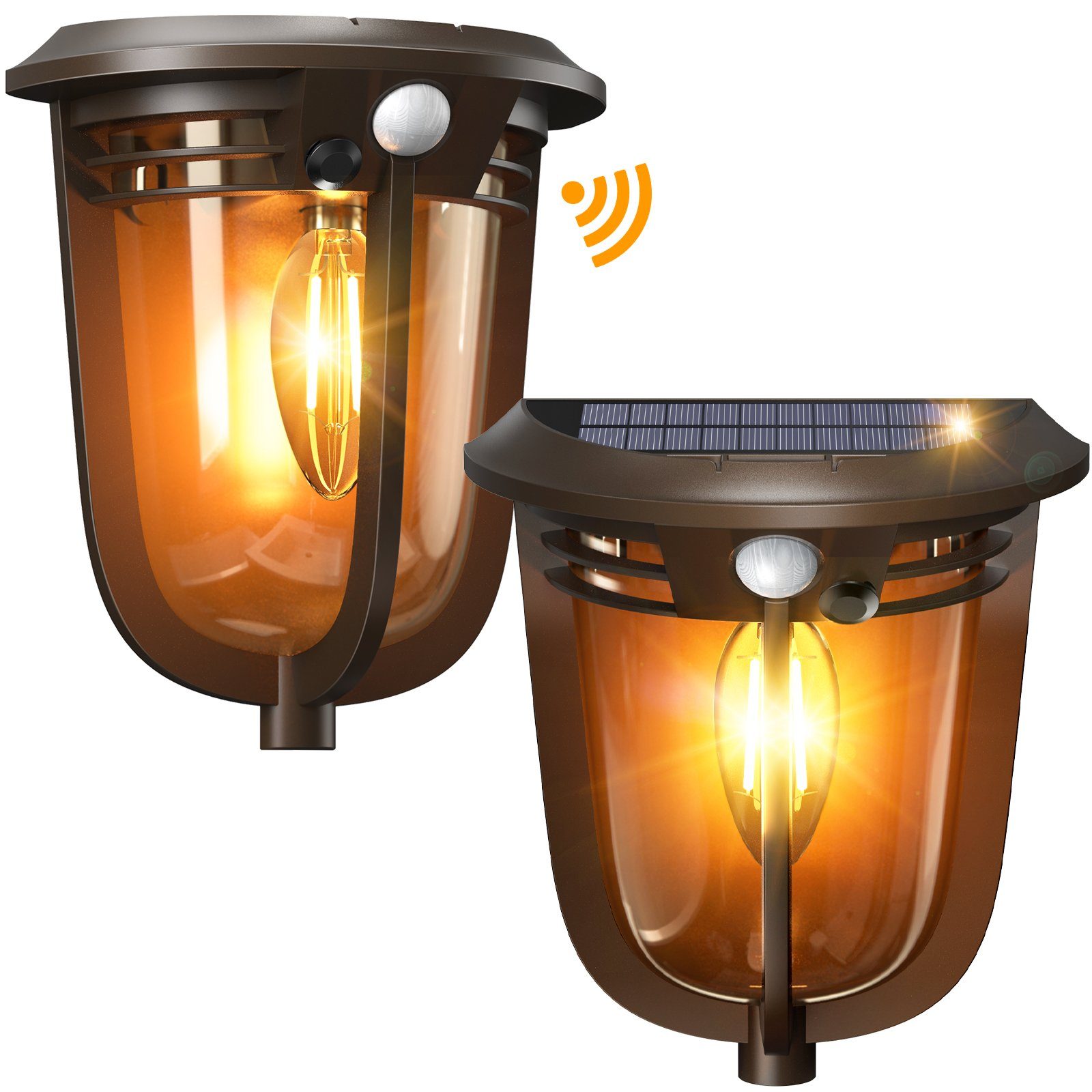 Elegear Gartenleuchte LED Wandleuchte mit Bewegungsmelder 2Pack, warmweiß. Reduzierter Preis € 40,99. Unverbindliche Preisempfehlung € 62,99