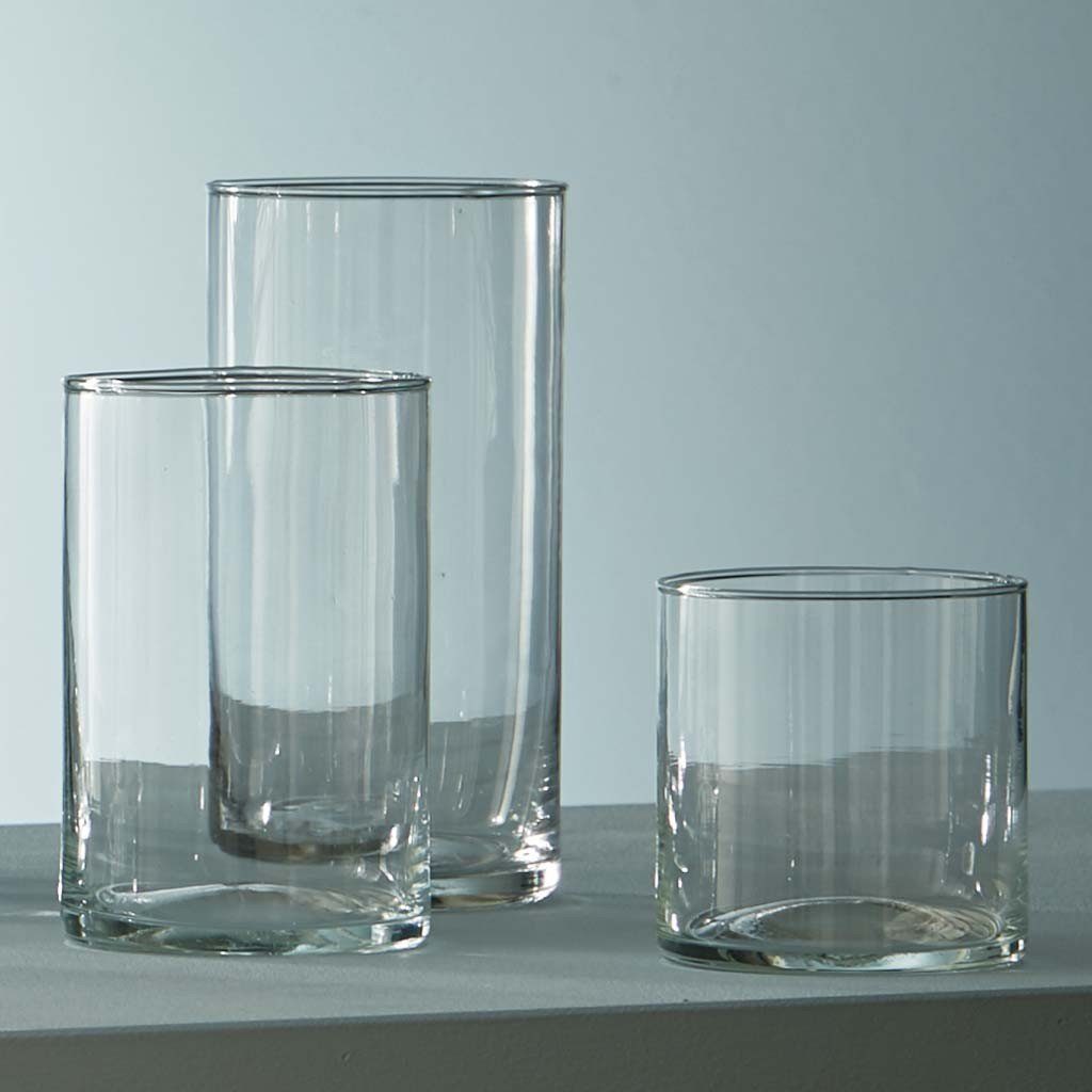 Rudolph Keramik Teelichthalter, Transparent H:10cm Glas D:10cm