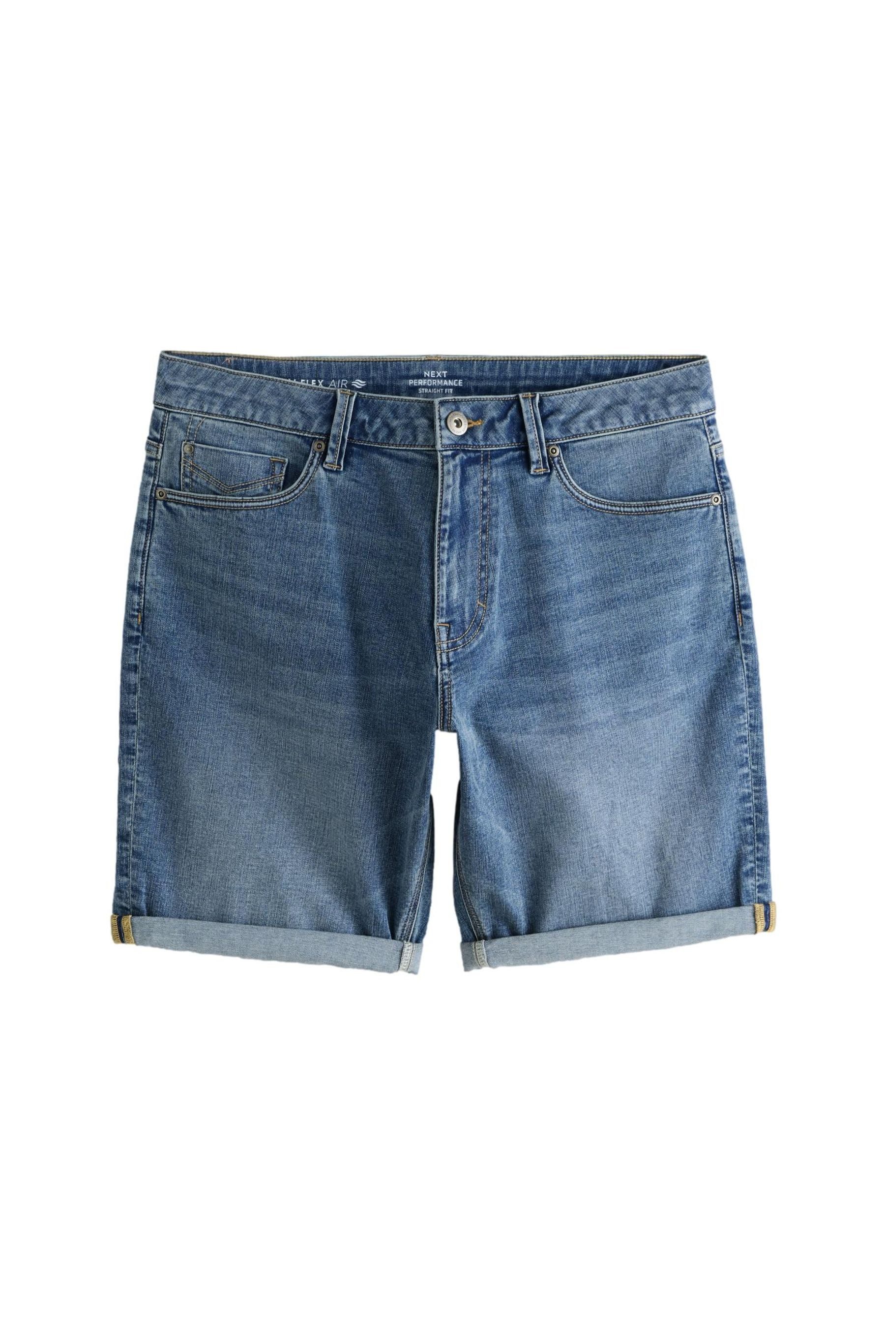 Jeansshorts Straight Fit Denim-Shorts mit Motion Flex