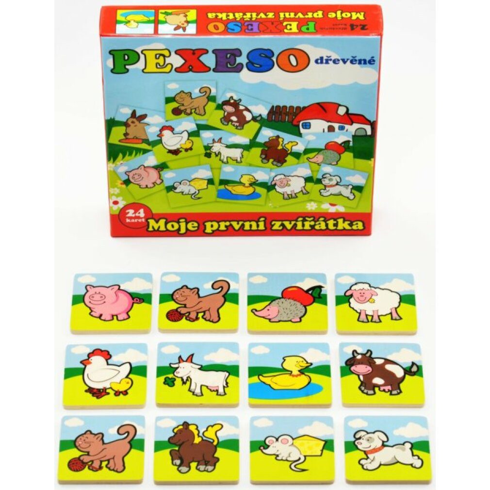 TEDDIES Spiel Gedächtnisspiel aus Holz - Meine ersten Tiere