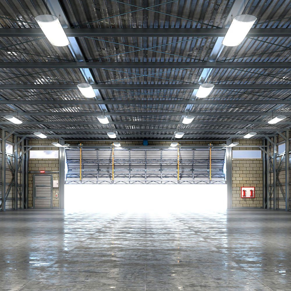 Industrie Hallen Watt Lampen Neutralweiß, 3er verbaut, 48 LED Deckenleuchte, LED-Leuchtmittel Set fest etc-shop weiß Wannen Decken Lager