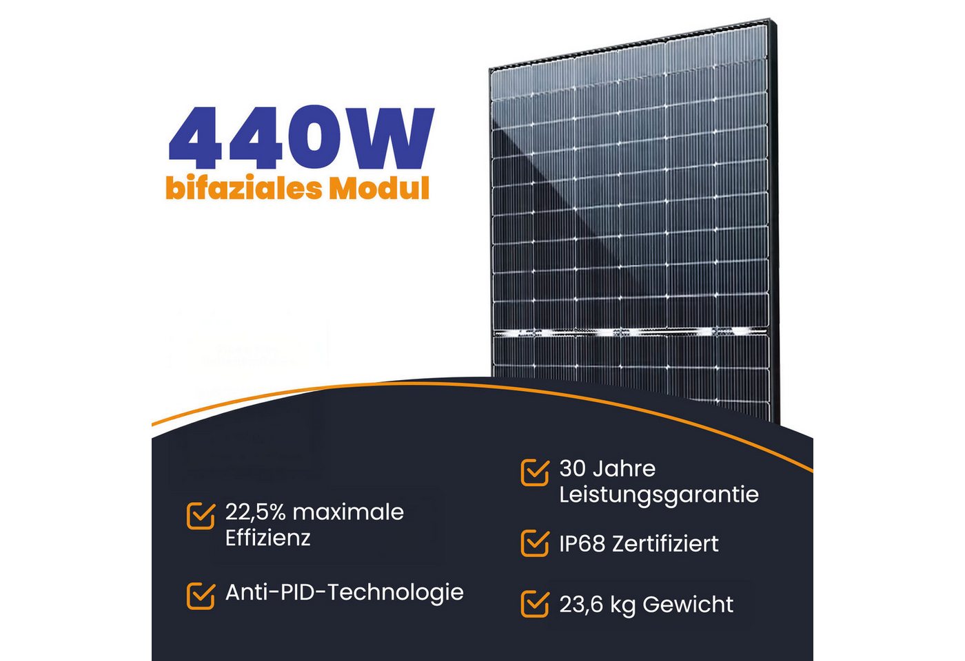 Thumbnail - TerraLumen Solaranlage 1760W/1600W Balkonkraftwerk Komplettset Bifazial 440W Mini-PV Anlage, 1760 W, Monokristallin DEYE...