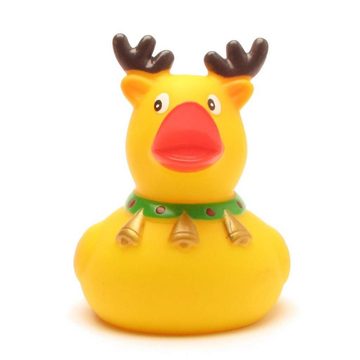Schnabels Badespielzeug Weihnachts-Badeente Rentier mit Glöckchen Quietscheente