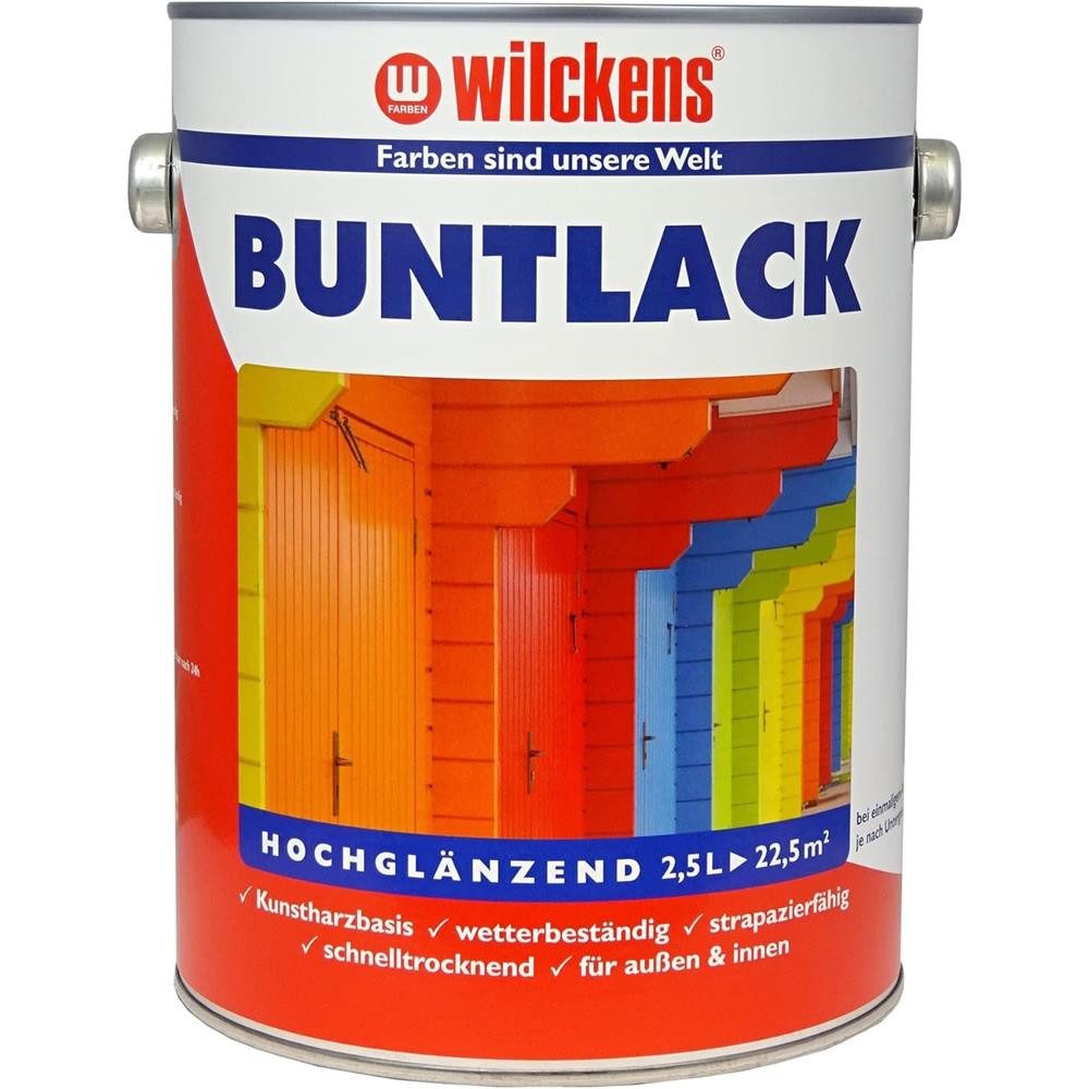 Wilckens Farben Acryl-Buntlack Buntlack für Innen und Außen hochglänzend 2,5L Lack, Licht- und wetterbeständig