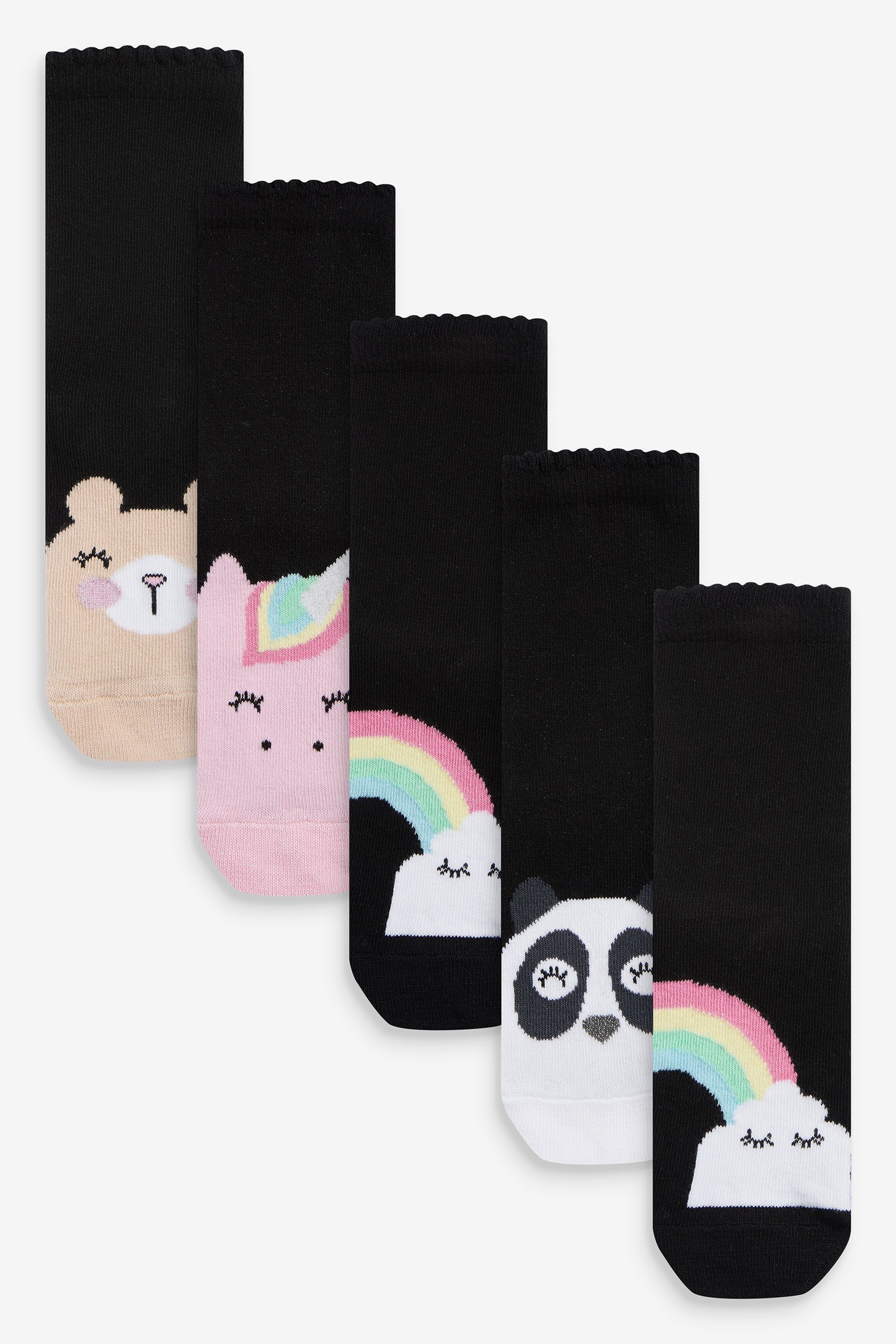 Kurzsocken Socken mit Cartoonmotiven, 5er-Pack