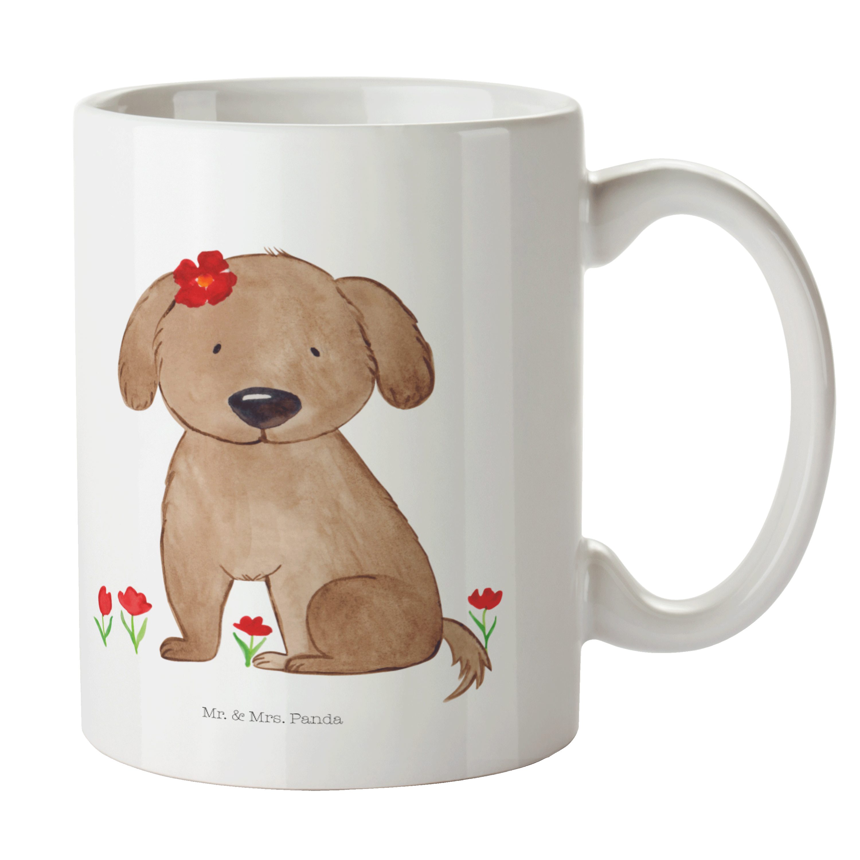 Mr. & Mrs. Panda Tasse »Hund Hundedame Schwarz Geschenk, liebenswert, Hundeliebe, Tee