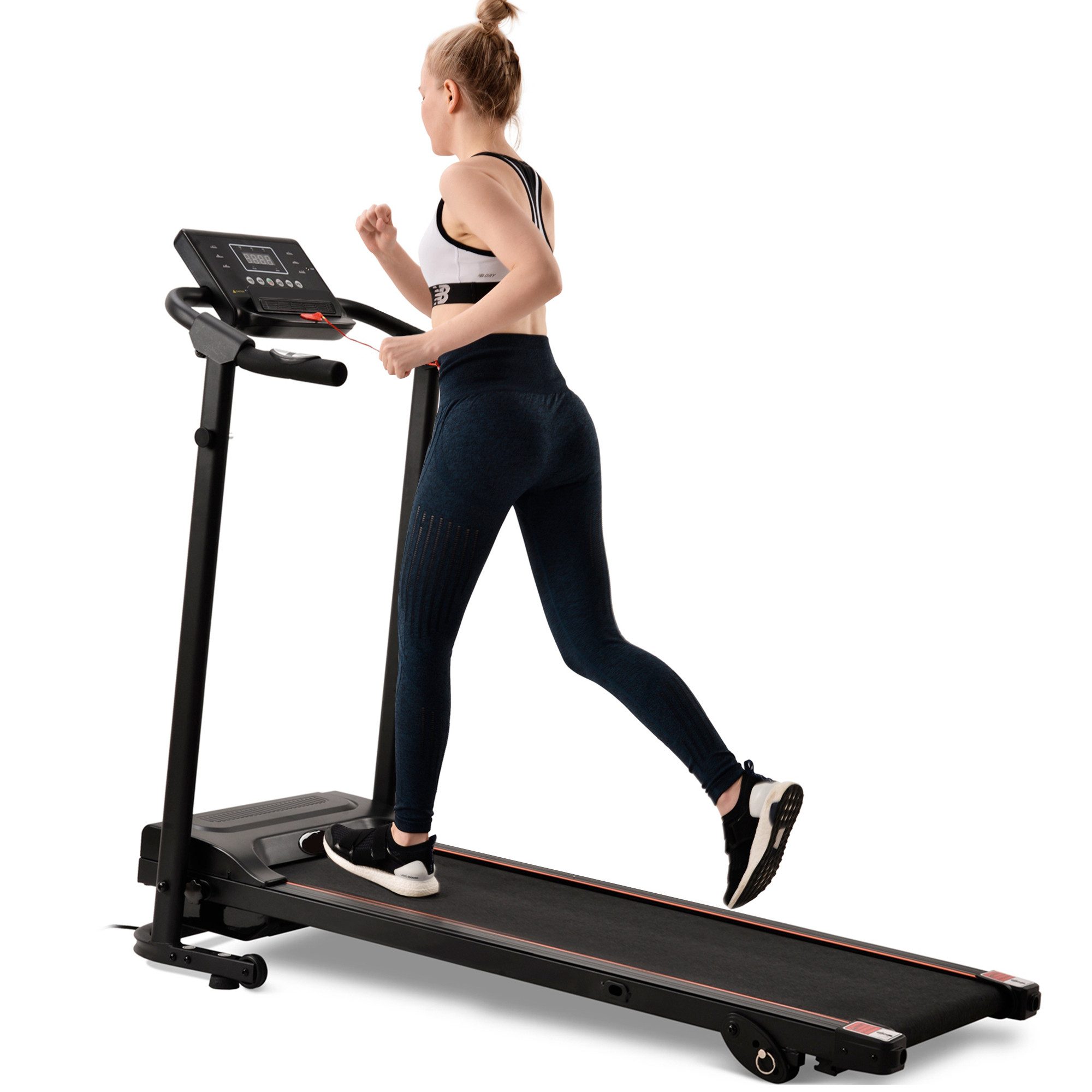 Merax Laufband, klappbar mit LED Display, 3 Neigung, 12 Programme, 1-12 KM/H